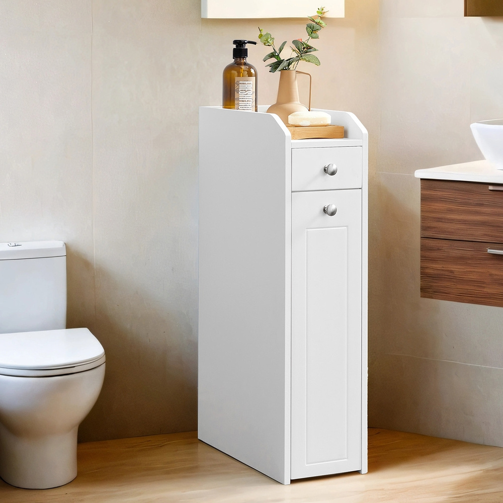 E-shop Aufbewahrungsschrank, Badezimmerschrank mit Schubladen, 18x40x70cm, geeignet für kleine Räume, passend für Badezimmer, Toilette