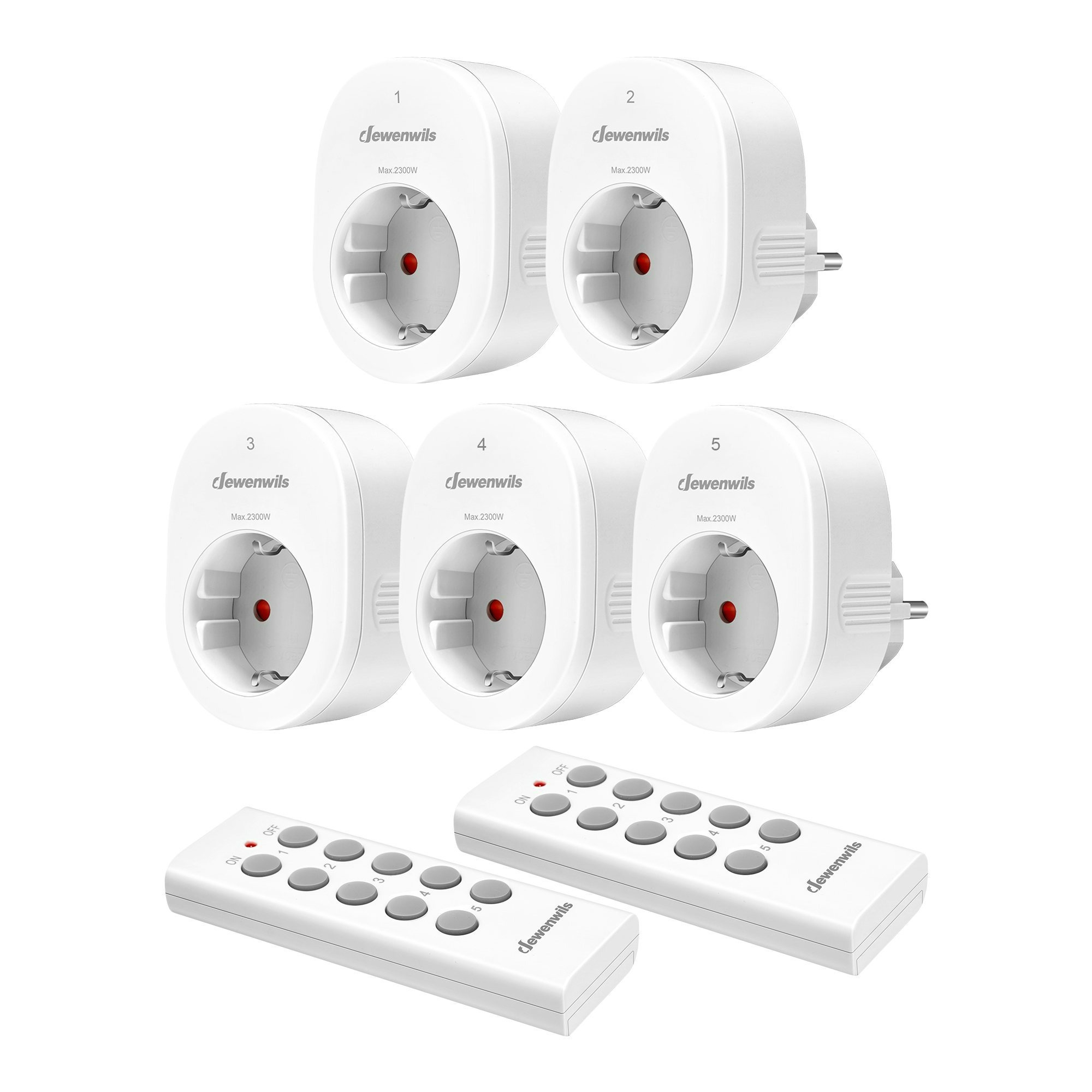 Radio-controlled Sockets, 2300w Socket With 1 Remote Control, 30m Range Radio Socket 4pcs Set For Holiday Decorations, Programmable And Expandable, White