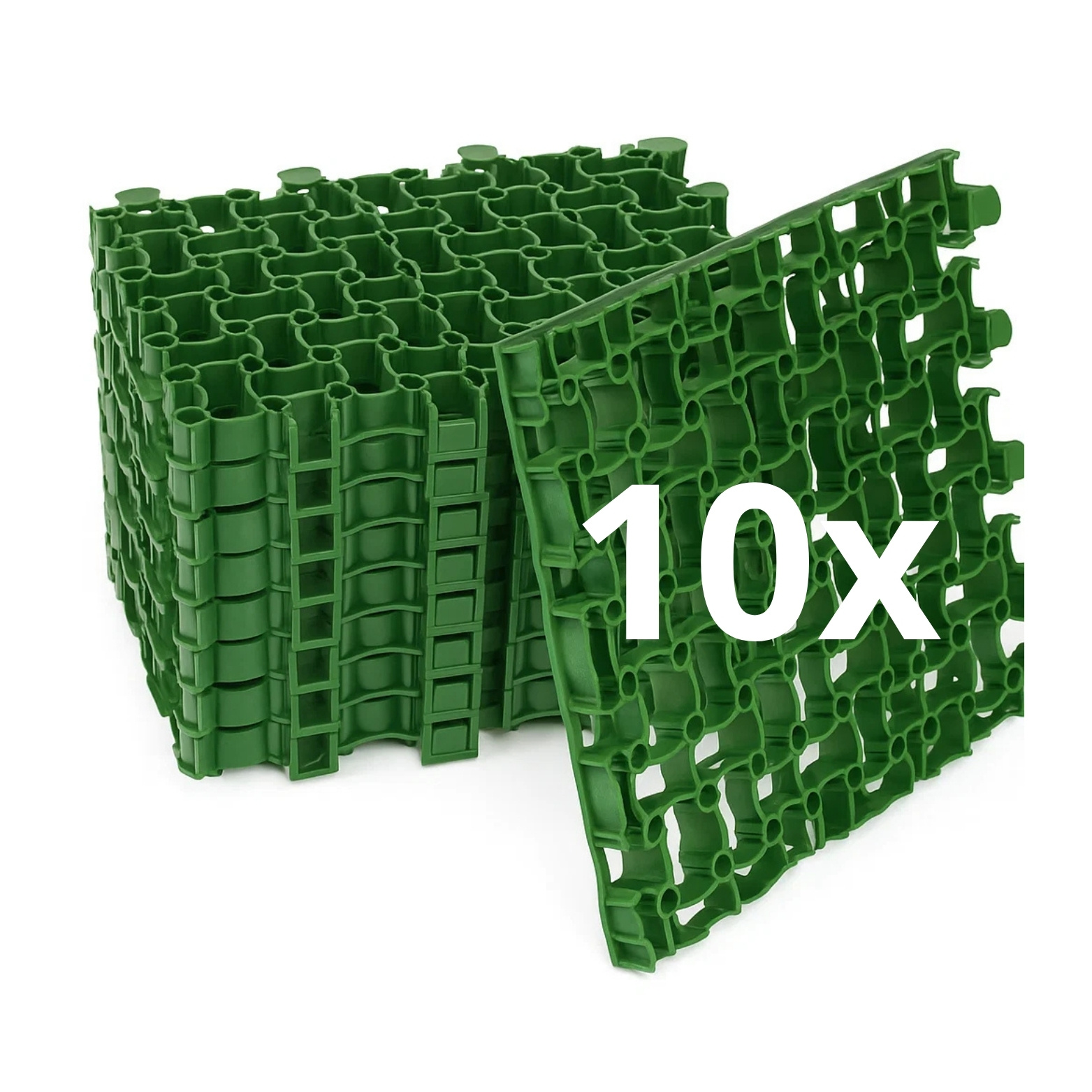 Lawn Grid 2.5 M² (10pcs) Green Plastic Paddock Tiles