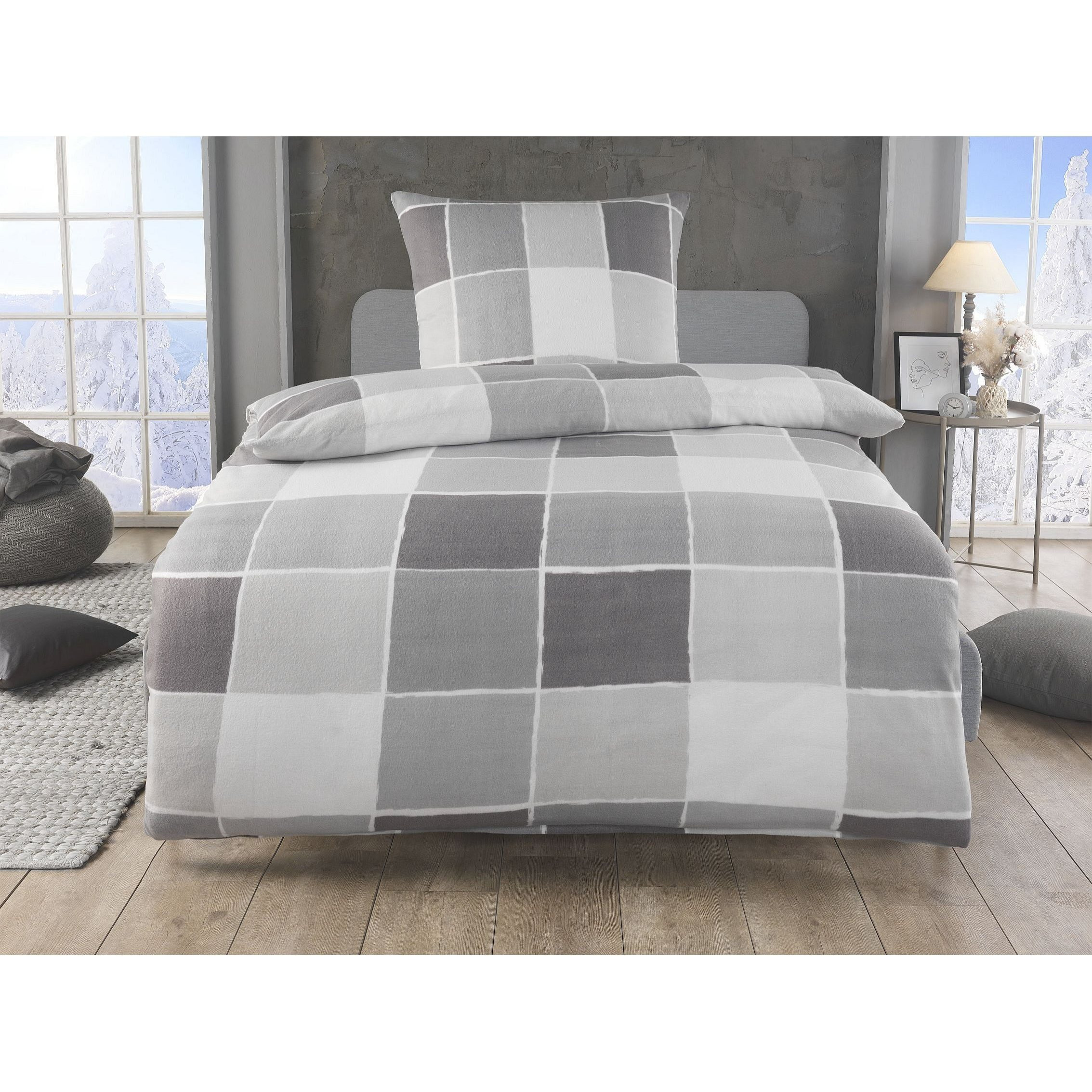 2-part Bedding 155x220 Pillowcase 80x80, Extra Fluffy Soft Warm Bed Cover, Fluffy Winter Bedspread, Cozy Bedding