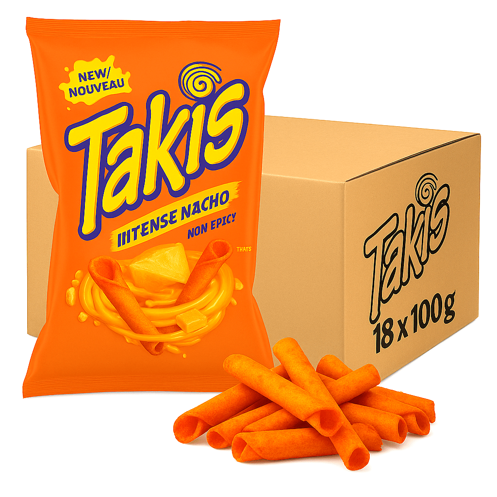 Image of Takis Intense Nacho Tortilla Chips 18x100g Value Pack