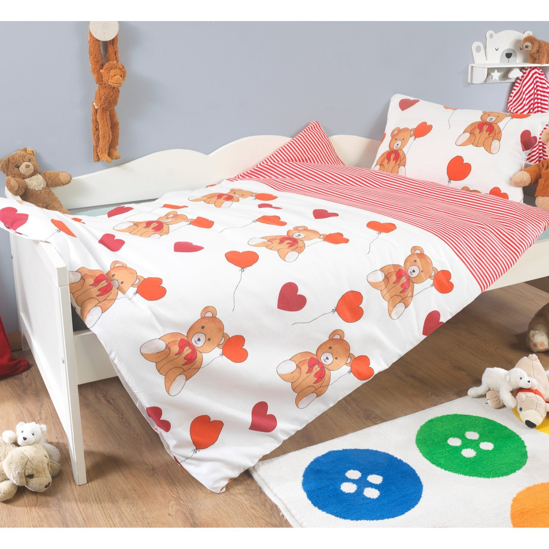 Image of Cotton Bedding Set With Zipper Duvet Cover 100x135, 40x60 Duvet, Cozy For Girls And Boys