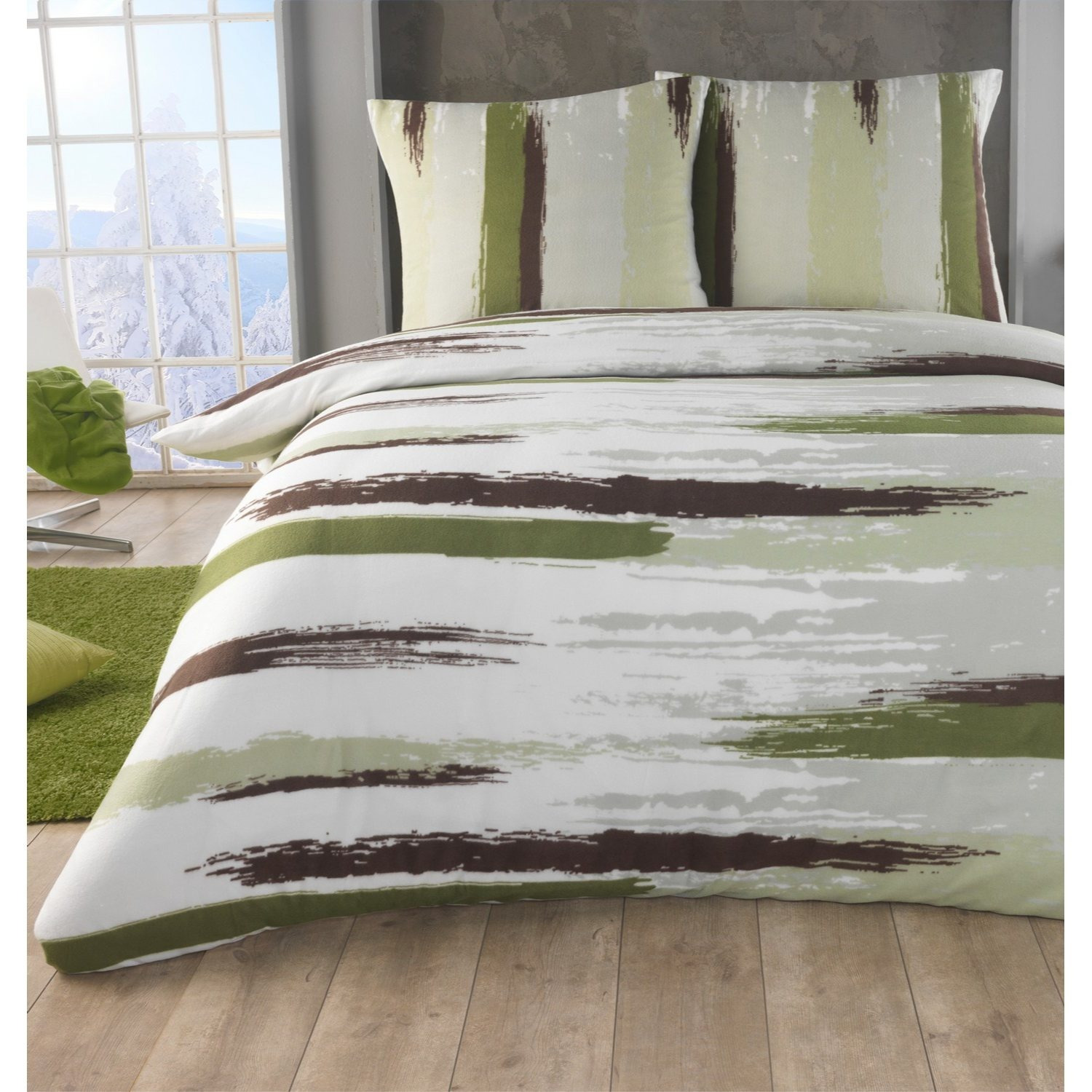 3-piece Thermal Fleece Set: 1x Bed Sheet 200x200 Cm + 2x Pillowcases 80x80 Cm, Extra Plush Soft Warm Bed Cover, Fluffy Winter Duvet, Cozy Bedding