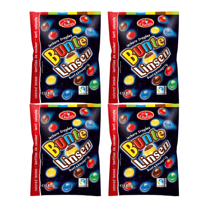 Image of Sir Charles Colorful Chocolate Drops With Milk Chocolate 4 X 180g | Colorful Chocolate Dragees