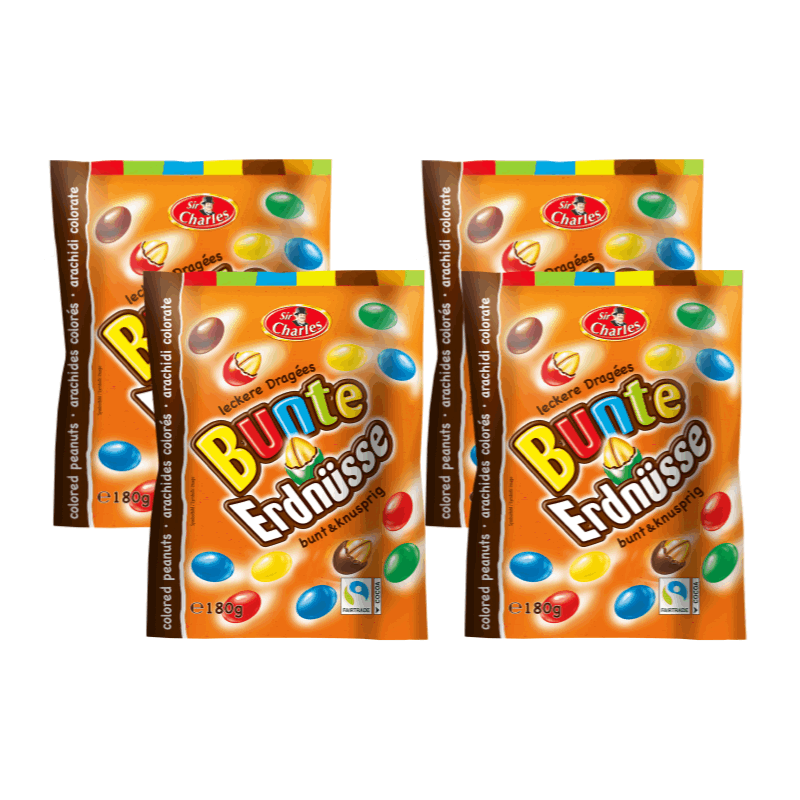 Sir Charles Colorful In Milk Chocolate 4 X 180g | Crispy With Colorful Sugar Coating.