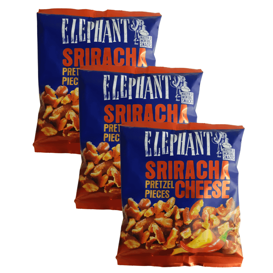 Crunchy Pretzel Pieces With Spicy Sriracha Cheese Flavor