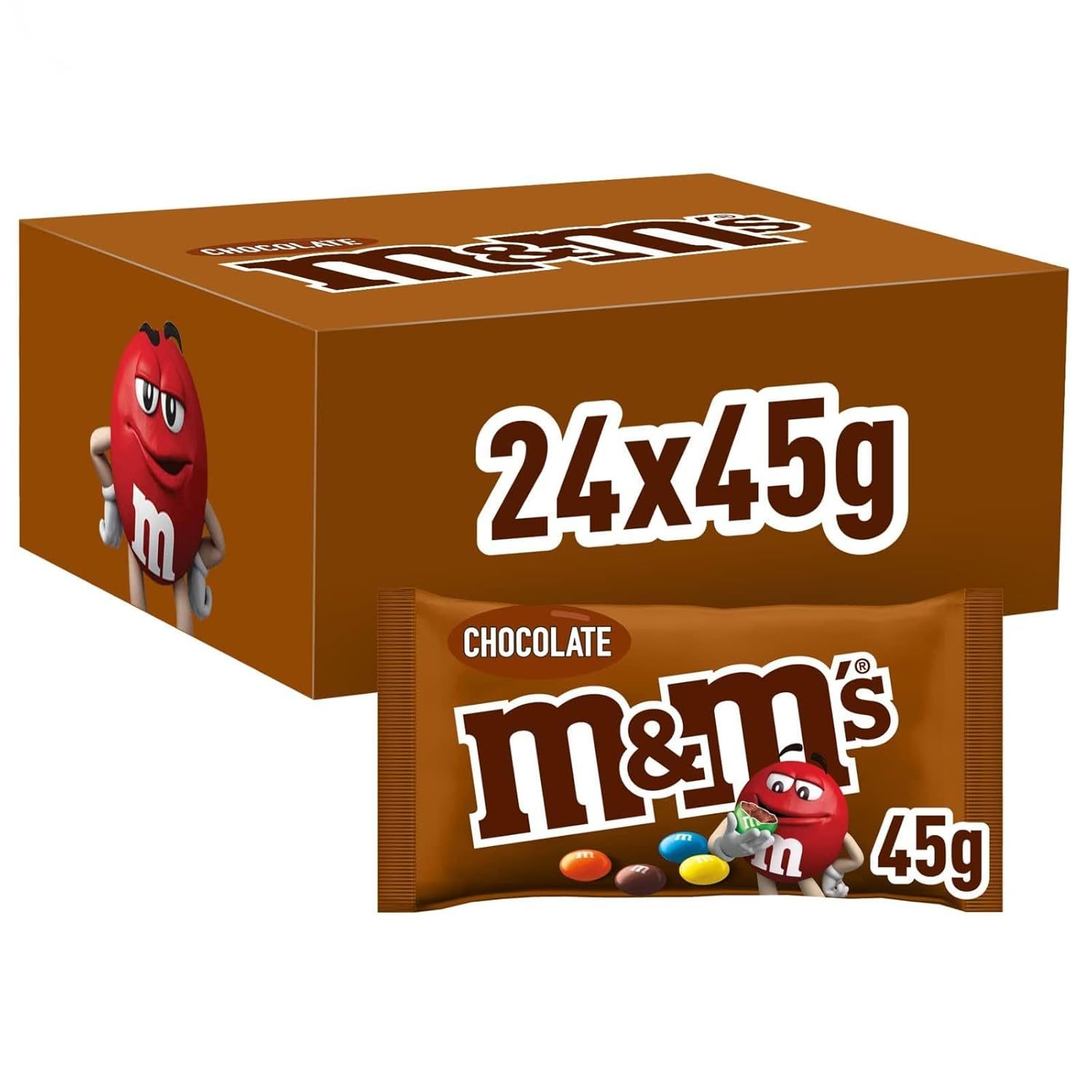Image of M&m's Chocolate Lenses In Crunchy Sugar Coating 24 X 45g (1080g)
