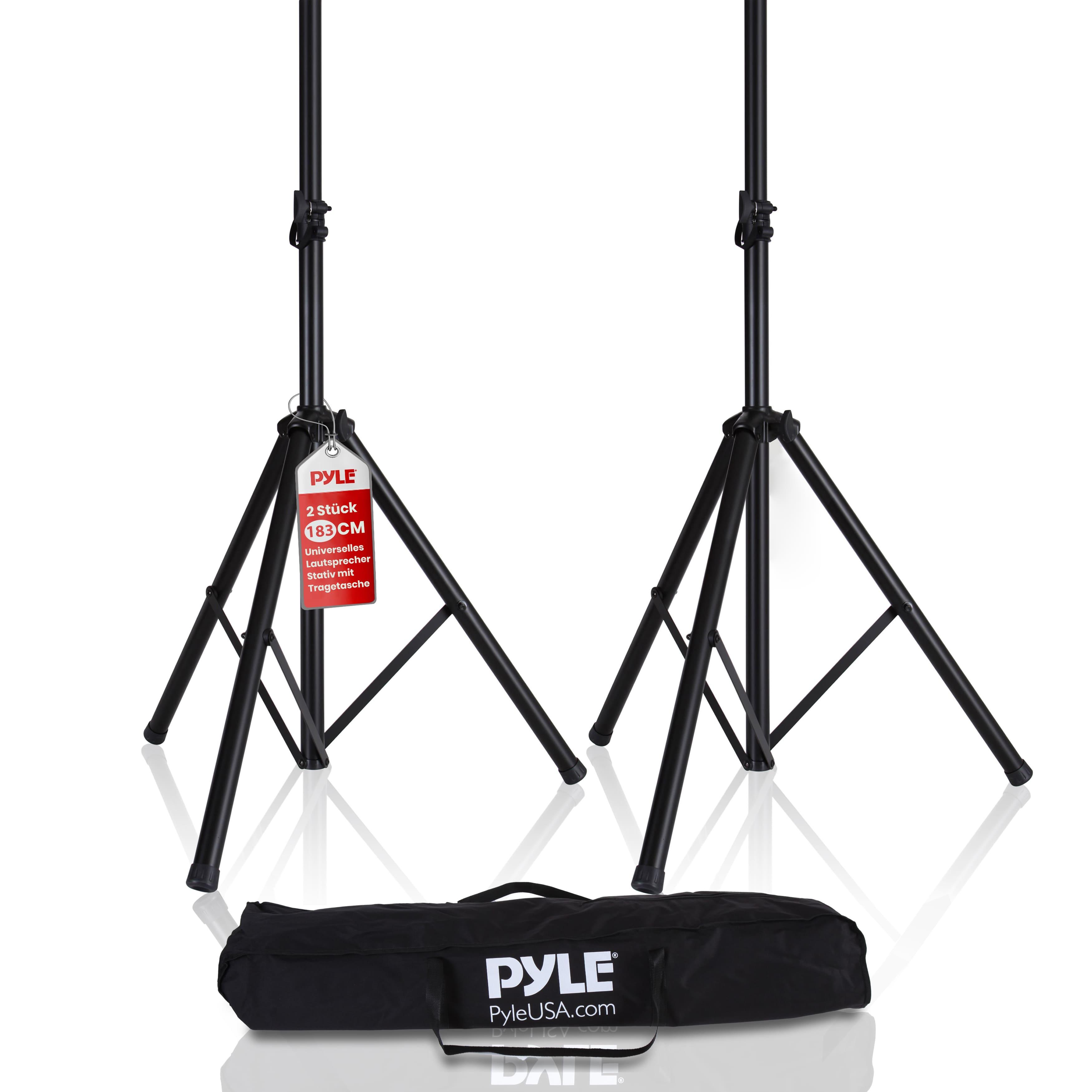 Image of Speaker Stands Pair – Height-adjustable Speaker Stands With Carrying Bag, Universal Tripod Speaker Stands For Floor-standing Speakers, Universal Dual-pa-dj Steel Stand