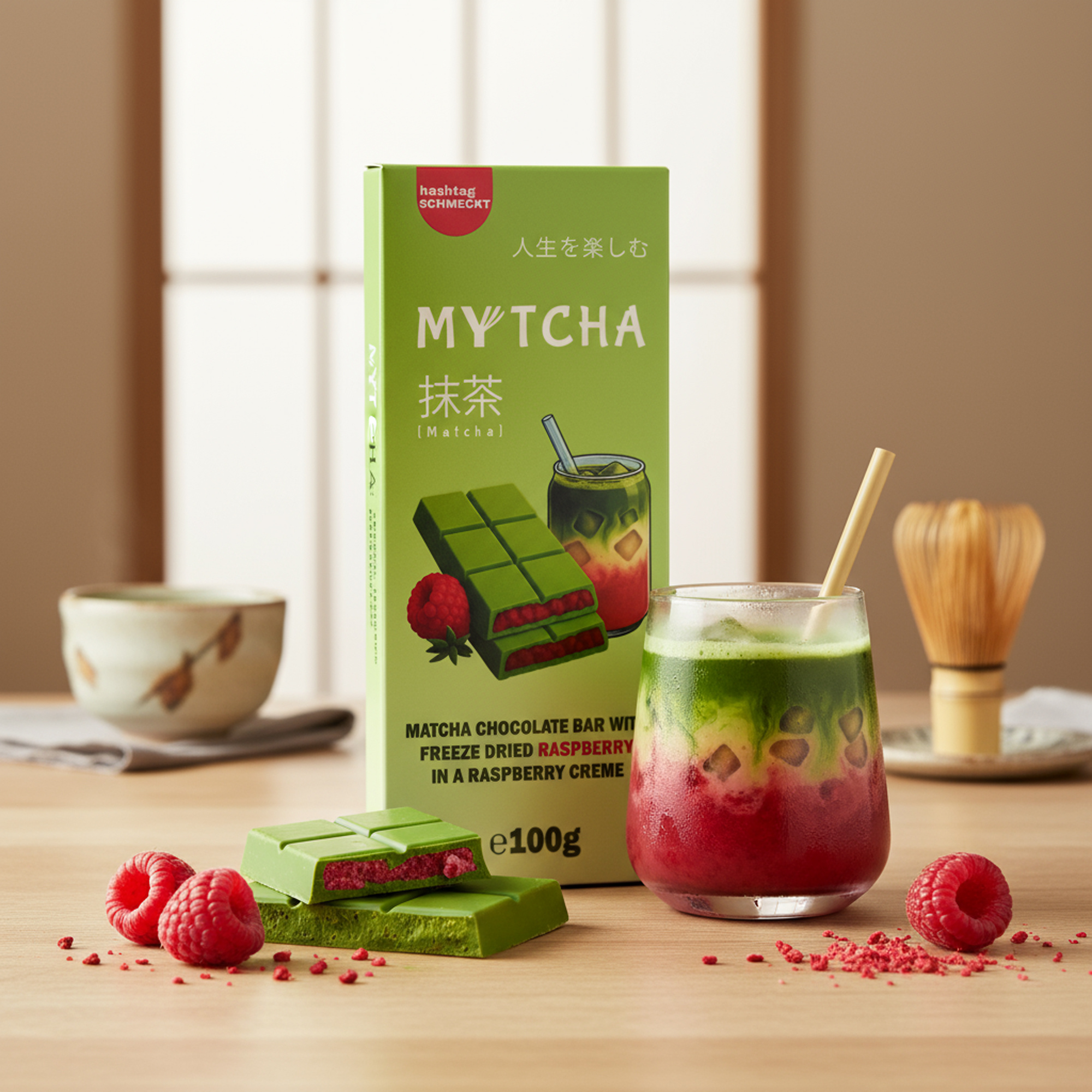 Mytcha Matcha Chocolate Bar – Premium Matcha Chocolate With Creamy Filling (100 G) – In 5 Unique Varieties
