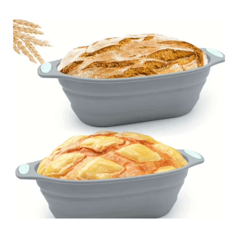 TEMU 2pcs Foldable Proofing Baskets For Bread – Artisan Rising Bowls, Flexible Space-saving Fermentation Set For &homemade Baking