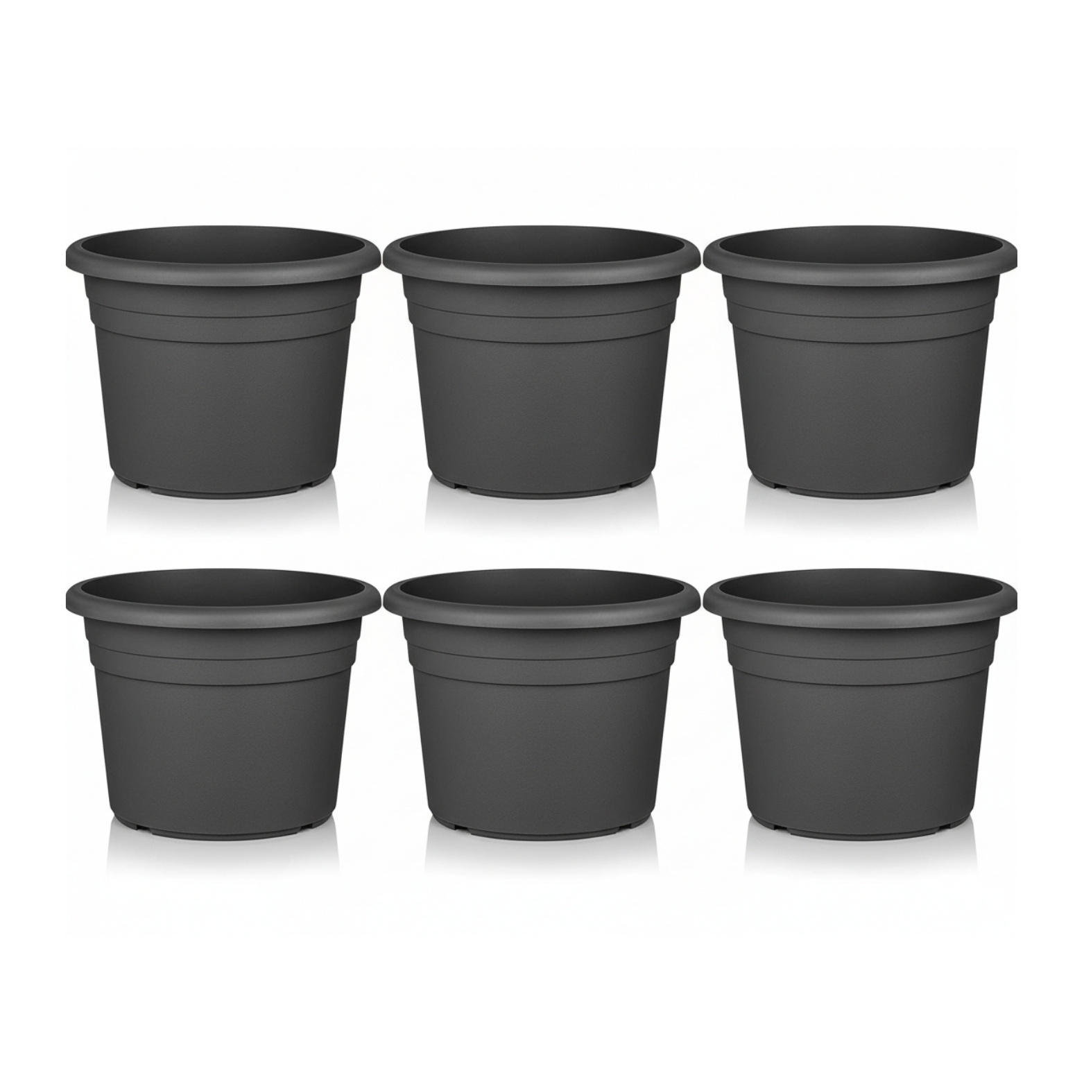 6x Flower Pot Ø 30 Cm Plant Pot