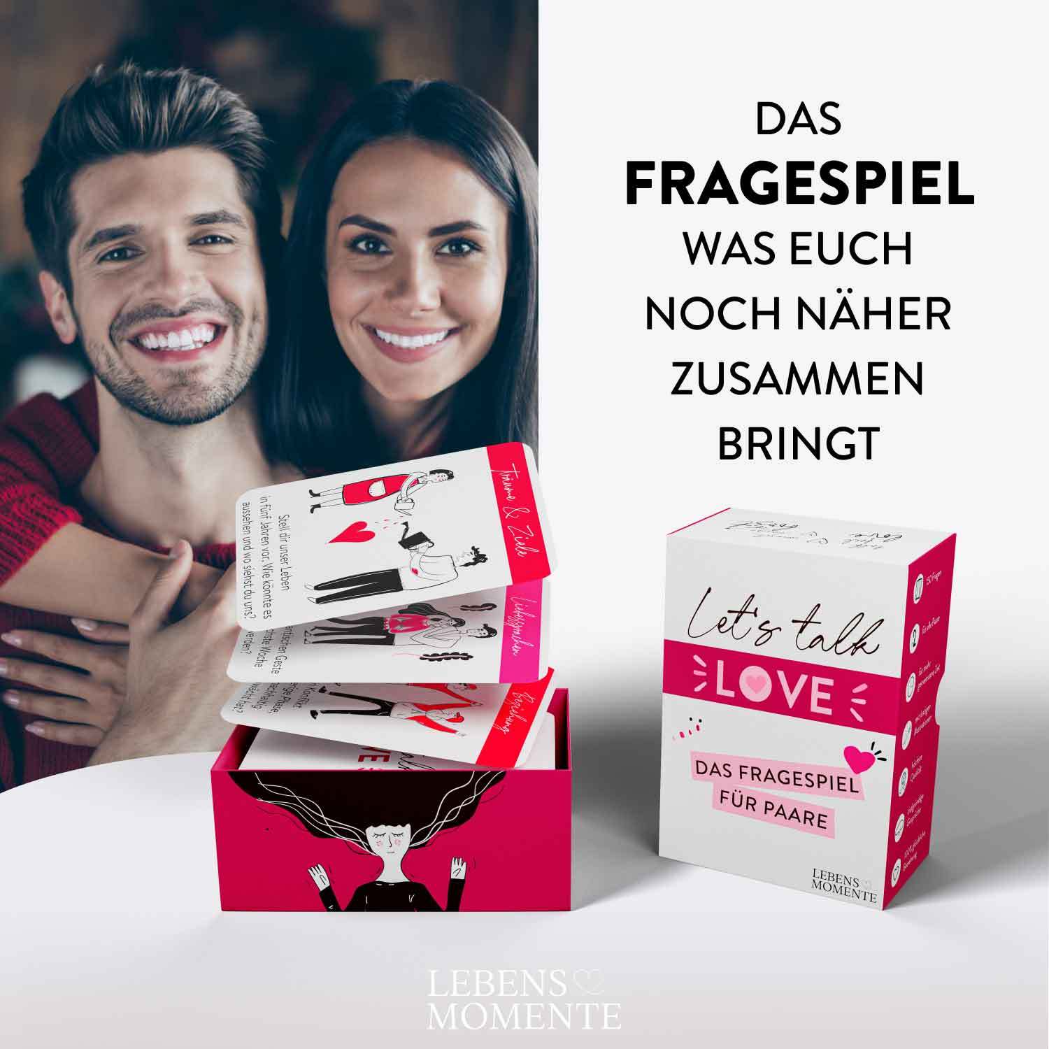 E-shop Talk Love – Paarspiel – Fragespiel für Paare und – Geschenk für Sie und Ihn – Geschenkidee zum Jahrestag – Glückliche Beziehung -