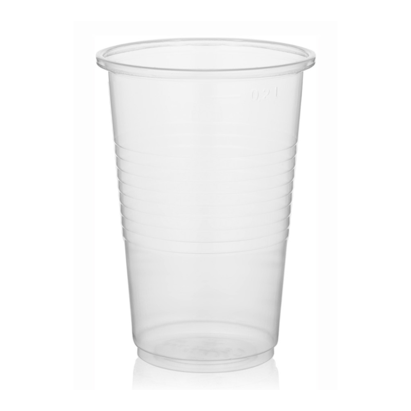 TEMU 200 Drinking Cups | Eichstrich 0.2l | Beer Cups Plastic Cups Disposable Cups Made Of Plastic Pp (polypropylene), Transparent Clear | Dispensing