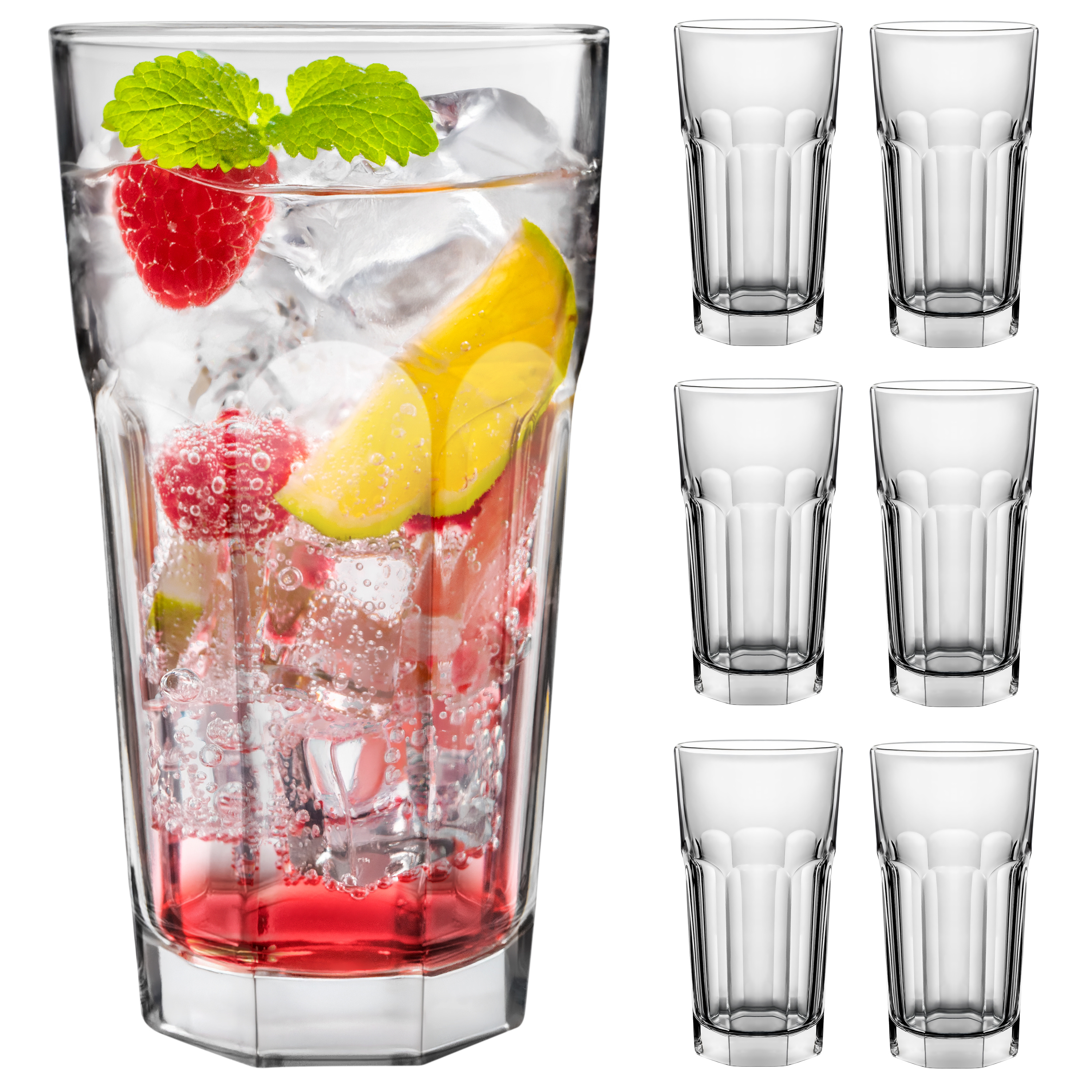 Image of Elegant Glass Set – 270 Ml Drinking Glasses Made Of High-, In 6-pack Or 12-pack – Perfect As Water Glasses, Juice & Cocktail Glasses – Design, High Stability & Versatile Use – Precision European