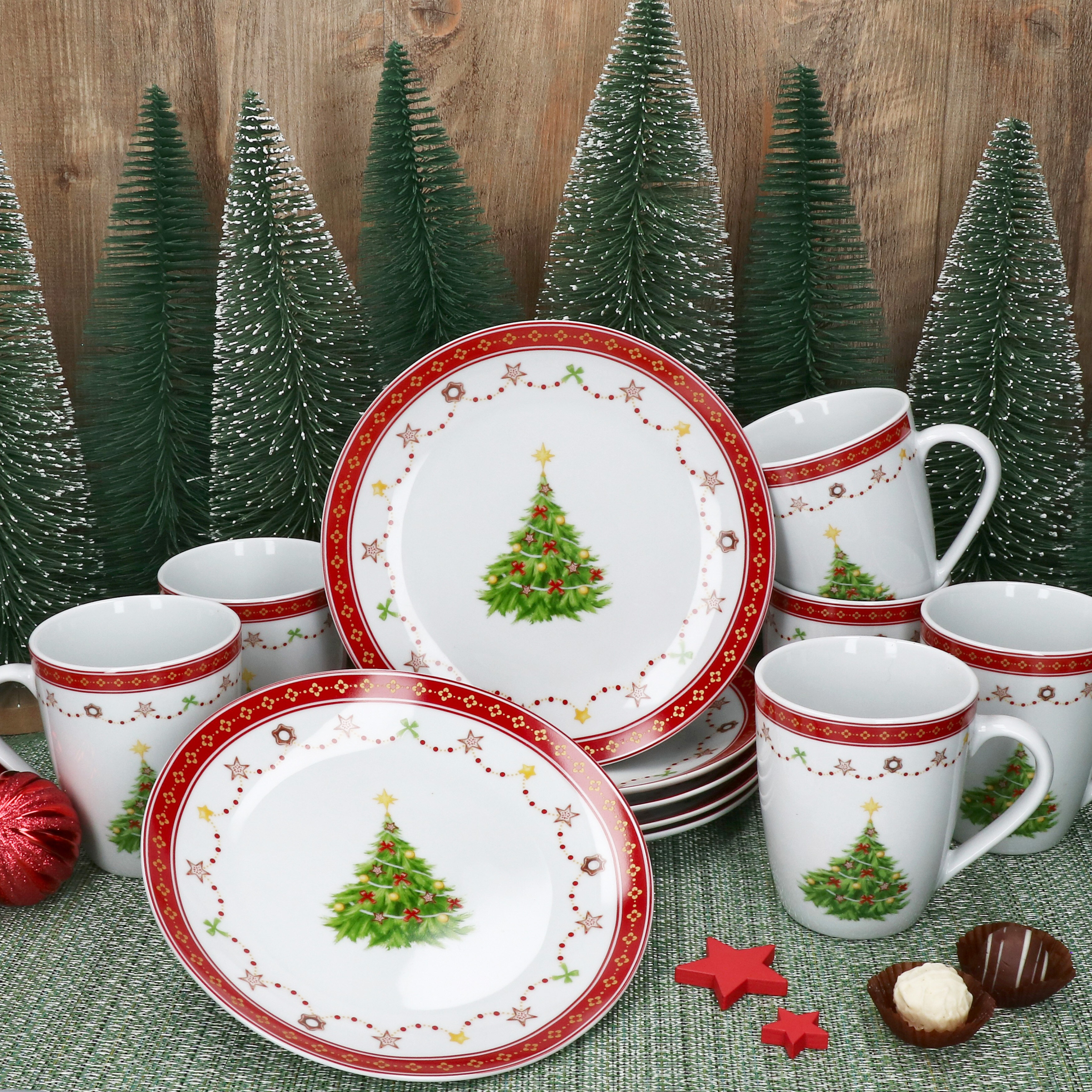 12pcs Christmas Breakfast For 6 People Christmas