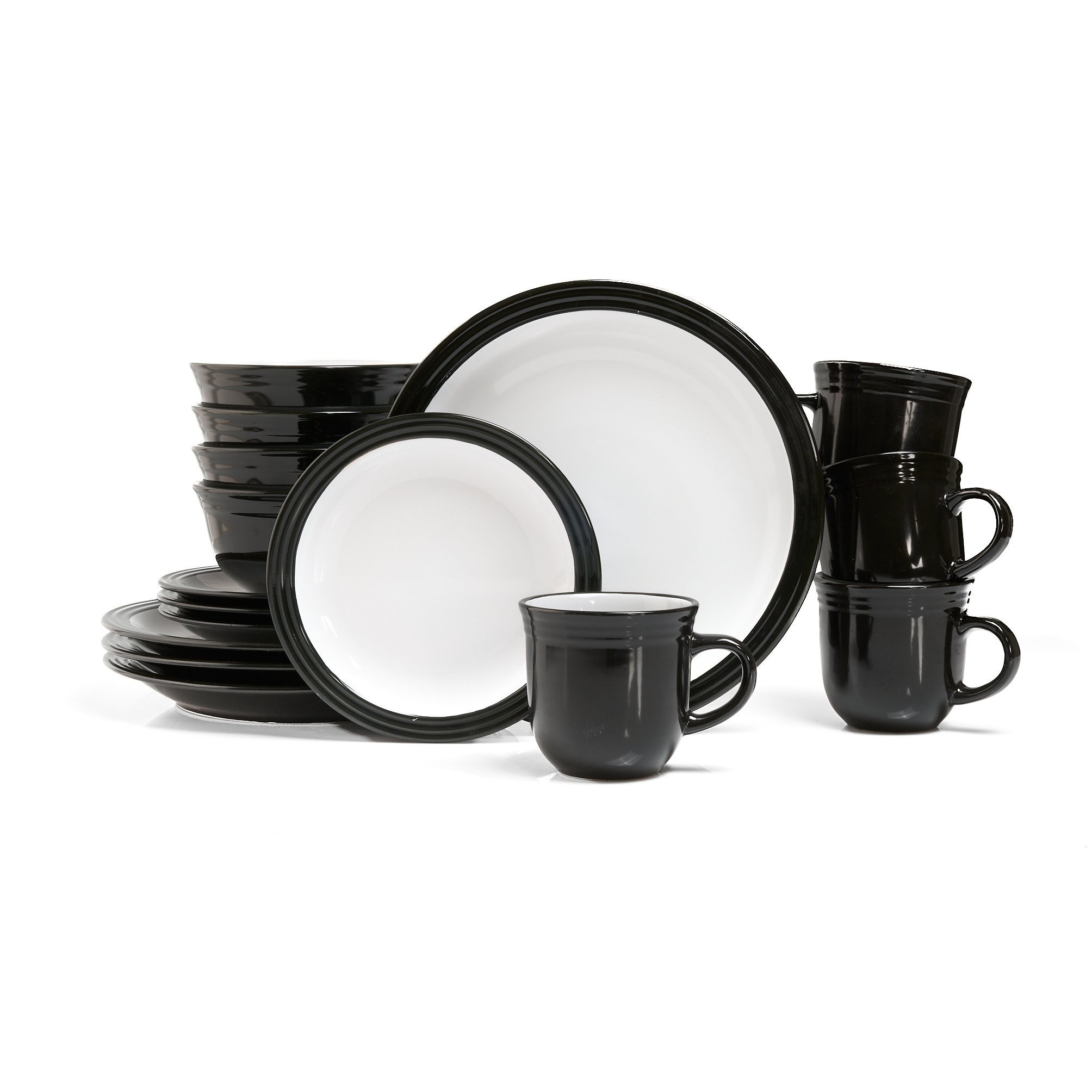 Waterside By Retsch Arzberg Black, 16pcs Service – Modern For