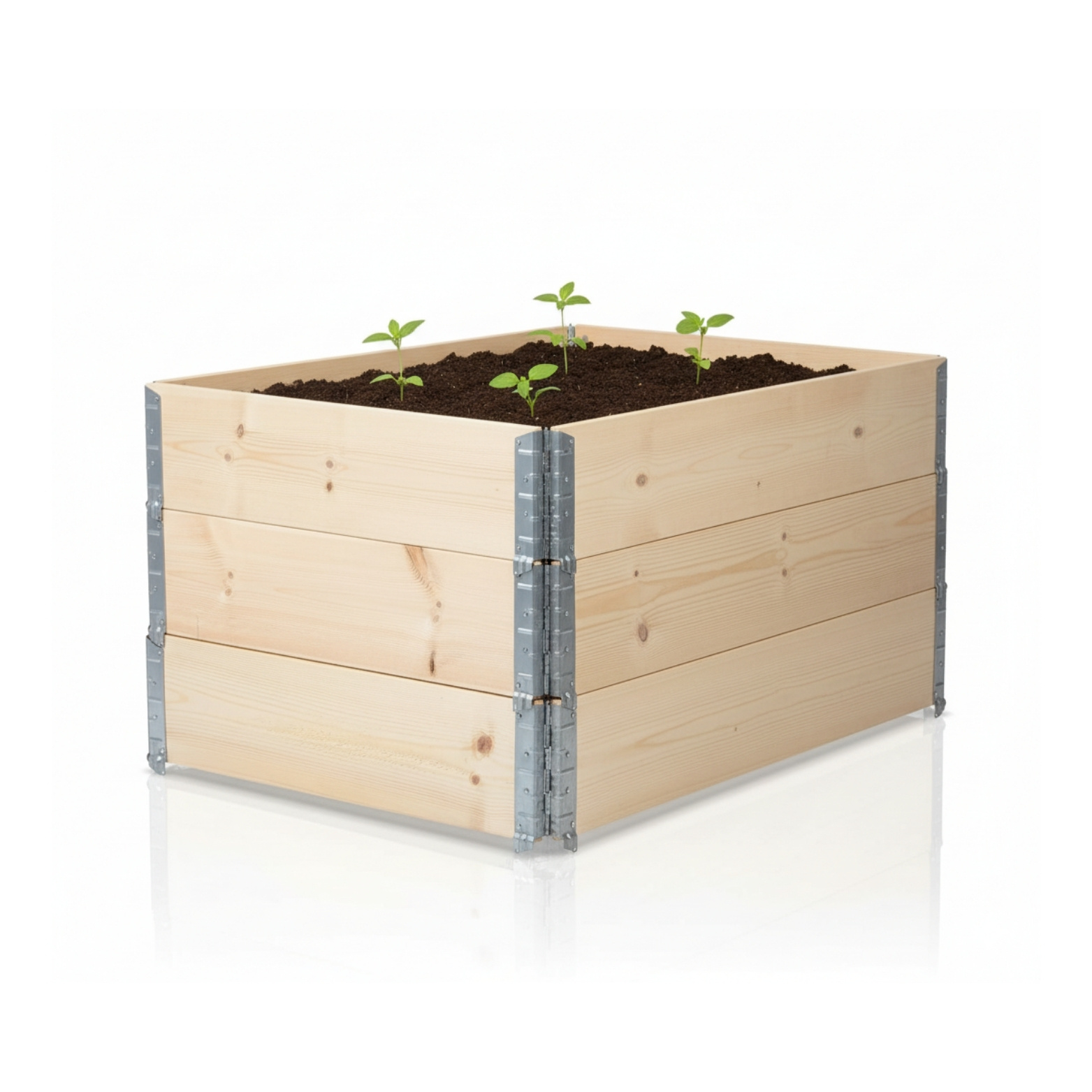E-shop Hochbeet 120 x 80 cm a 3 Palettenrahmen