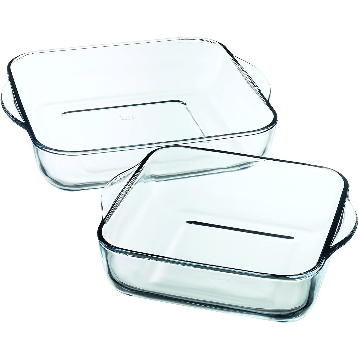 Image of Pasabahce Pb-15028 2pcs Set Of Square Baking Dishes, Angular 28x28x6cm & 22x22x6cm Kitchen