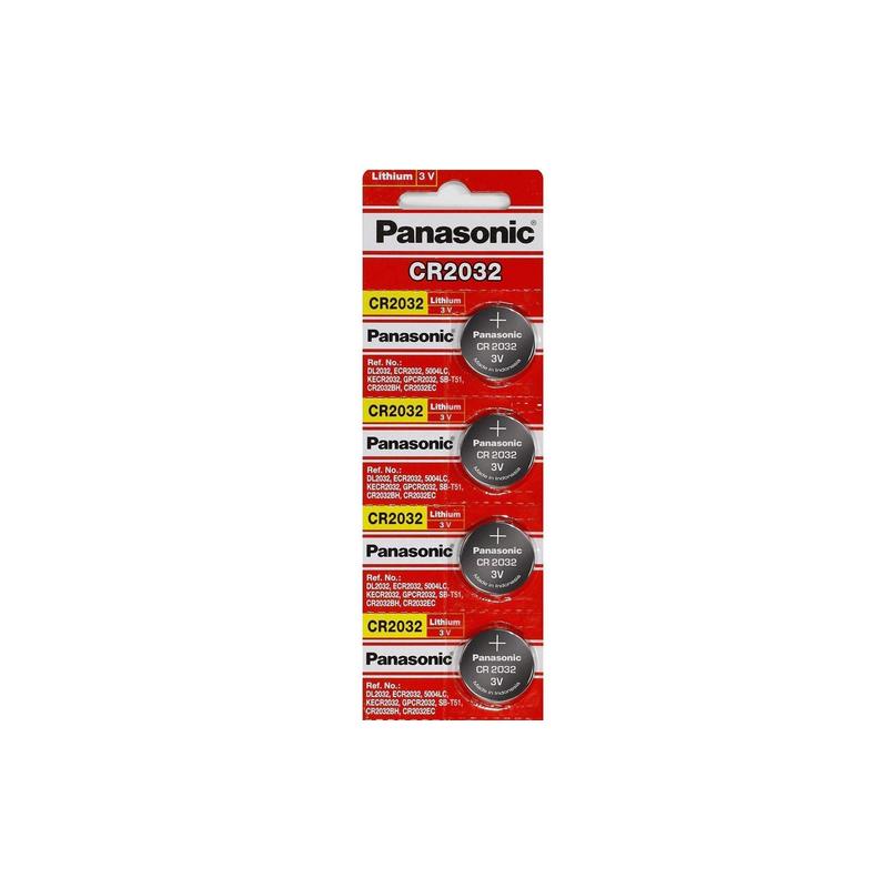 TEMU Panasonic Pile CR2032 (pack de 4) pile bouton au lithium 3V