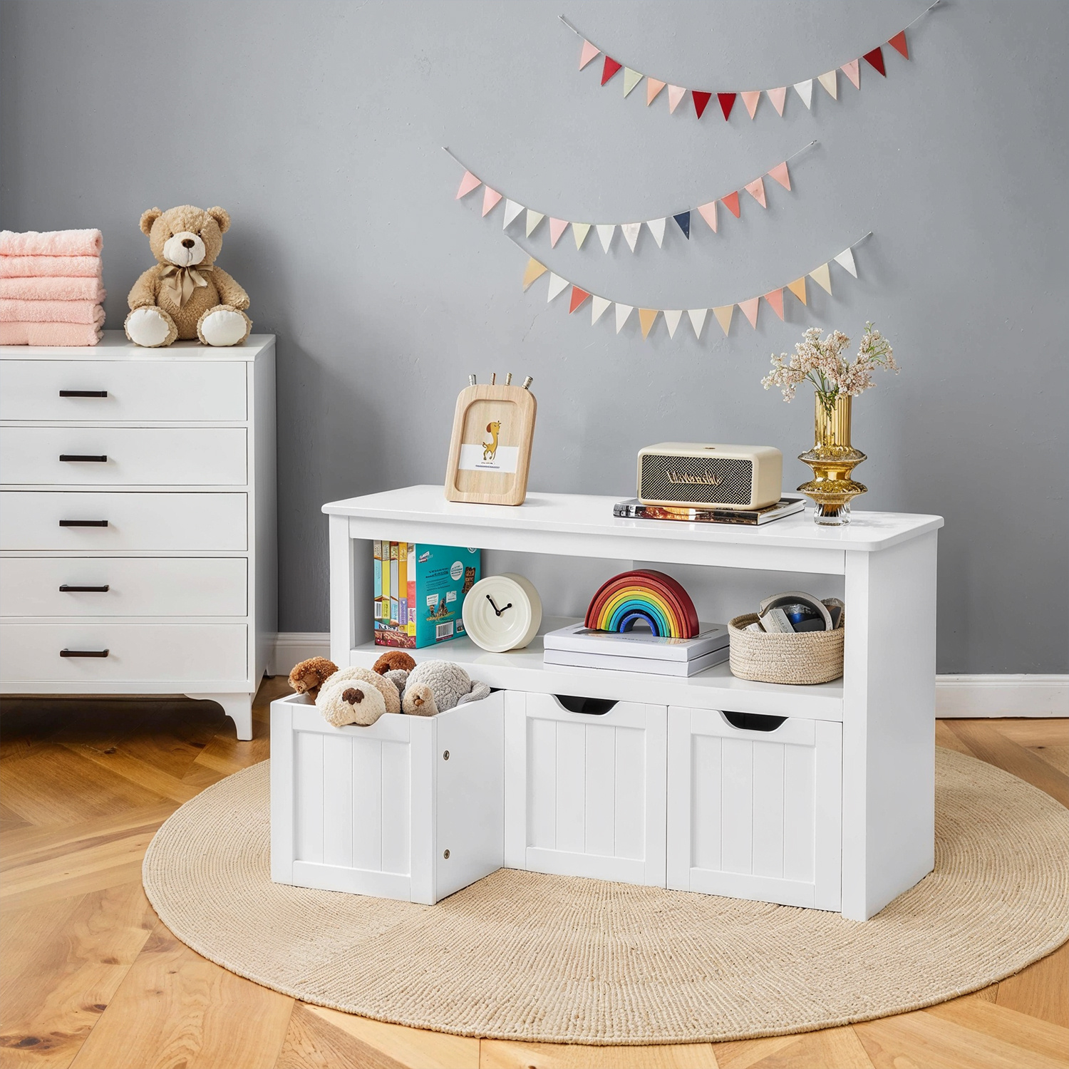 Storage Box With Wheels, 30 X 102 X 60 Cm, Storage Cabinet