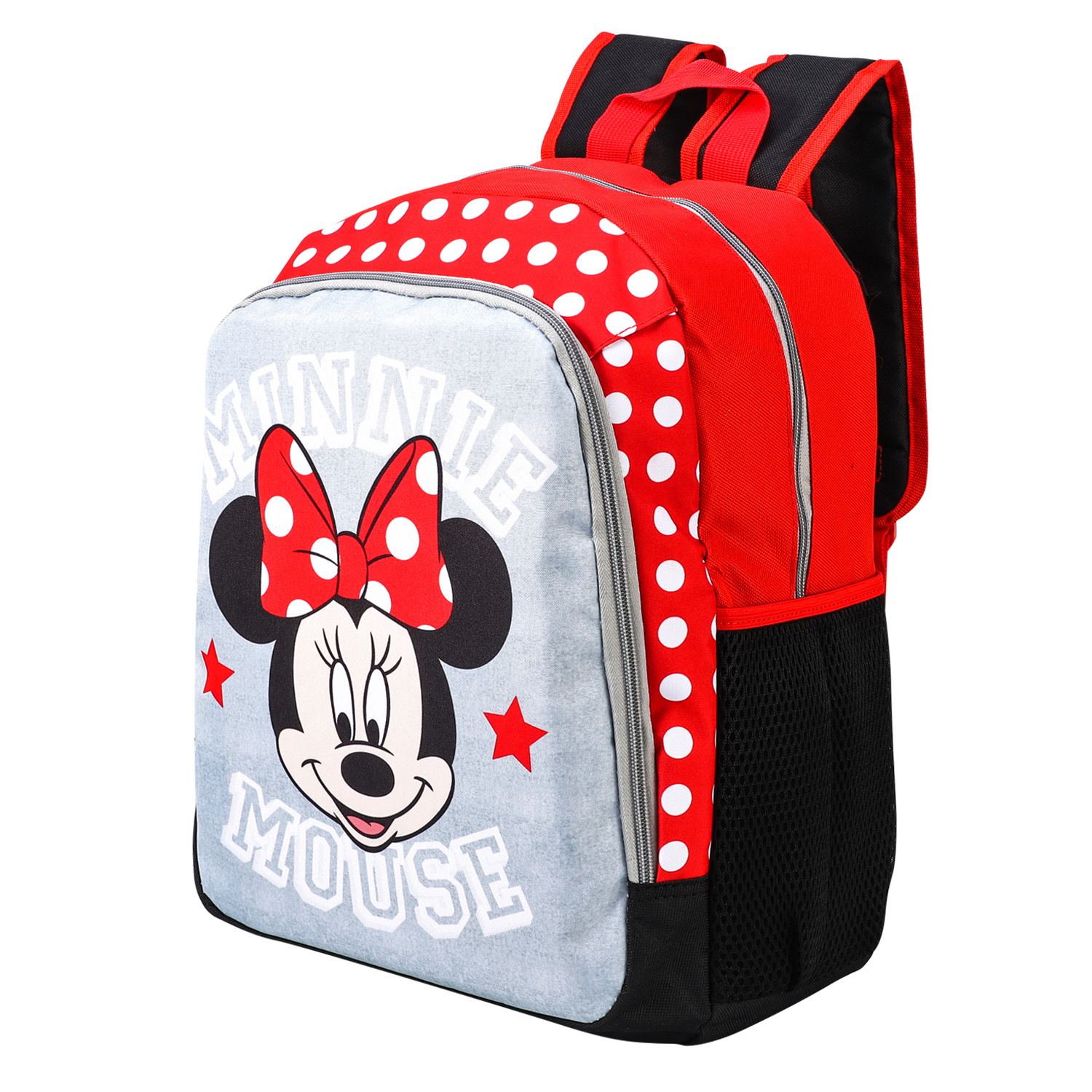 TEMU Mouse Kids Childrens Large Premium Backpack School Rucksack Travel Bag With Side Mesh Pocket And Front Zipped Pocket