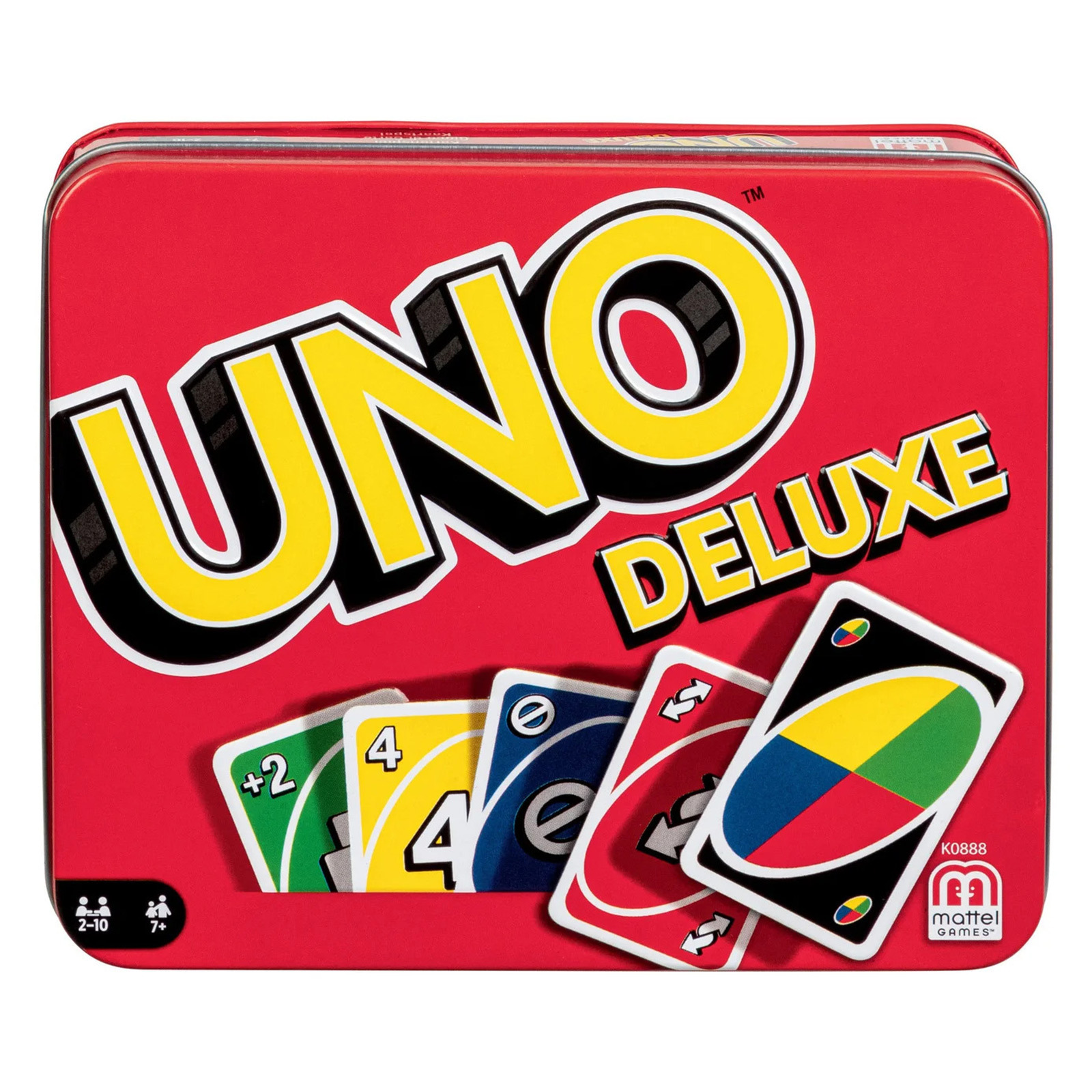 E-shop Mattel K0888 - UNO - Kartenspiel in Metall-Box, UNO Deluxe