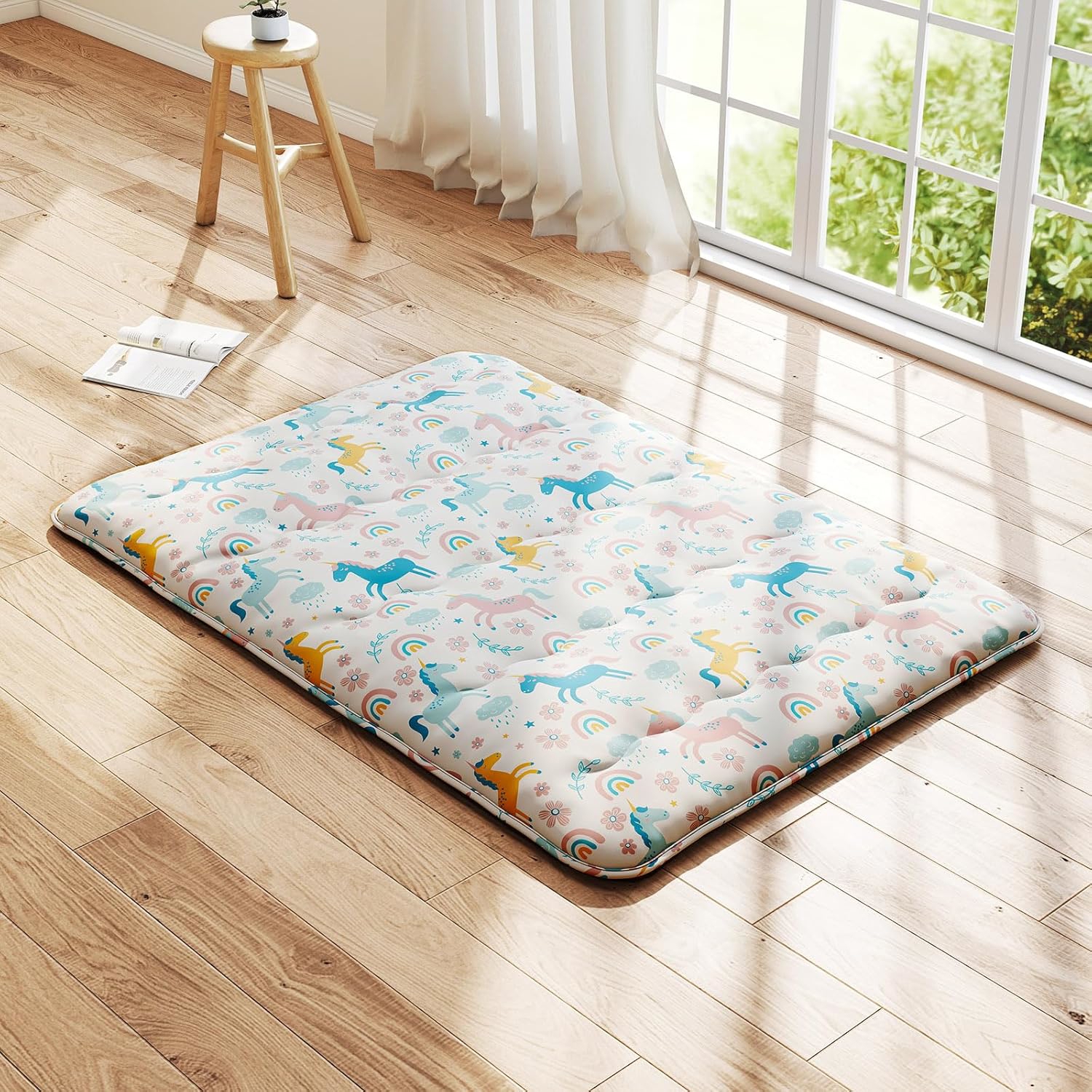 Japanese Futon Mattresses 2 , Foldable And Portable Floor Bed With Carrying Bag