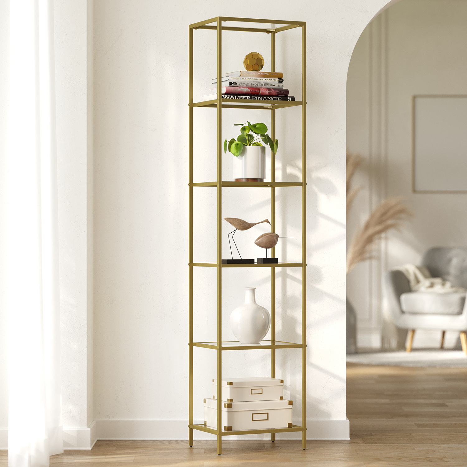 Royal, Bad Royal, 6 Shelves, Tempered Glass, For Bathroom, Living Room, Kitchen, Office