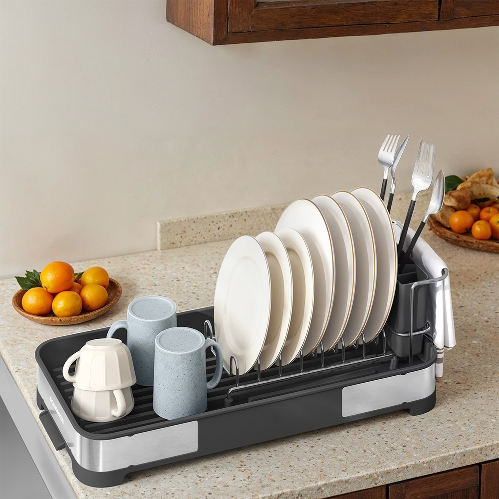 Drip Tray Small, Dish Drip Tray For Sink, Drip Stand, Stainless Steel Drip Grid, Cutlery Holder
