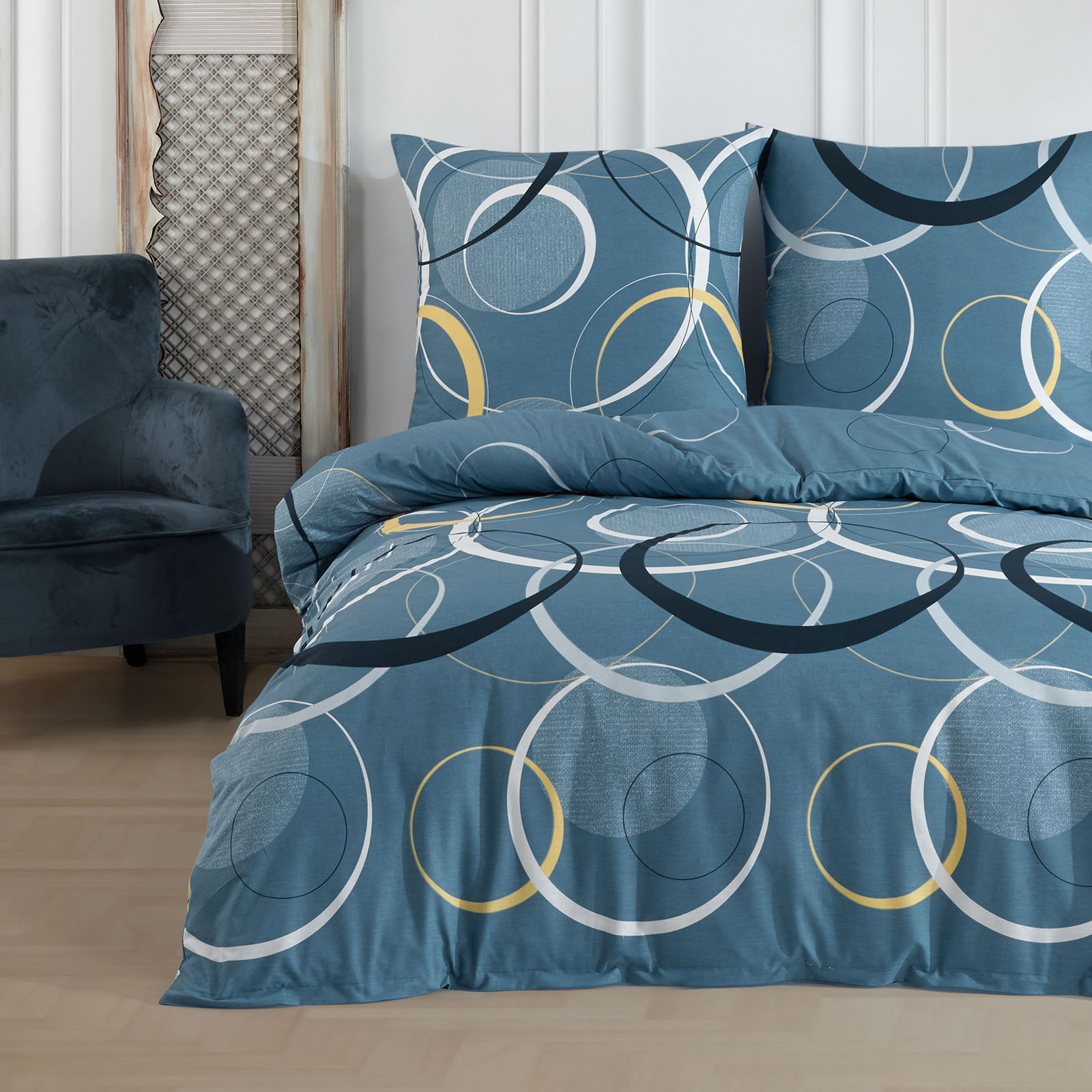 E-shop Buymax® Bettwäsche Set 100% Baumwolle 2-3 Teilig Bettbezug - Bettwäsche-Sets mit 1-2 mal Kissenbezüge 80x80cm, Renforcé-Bettdeckenbezug Set mit