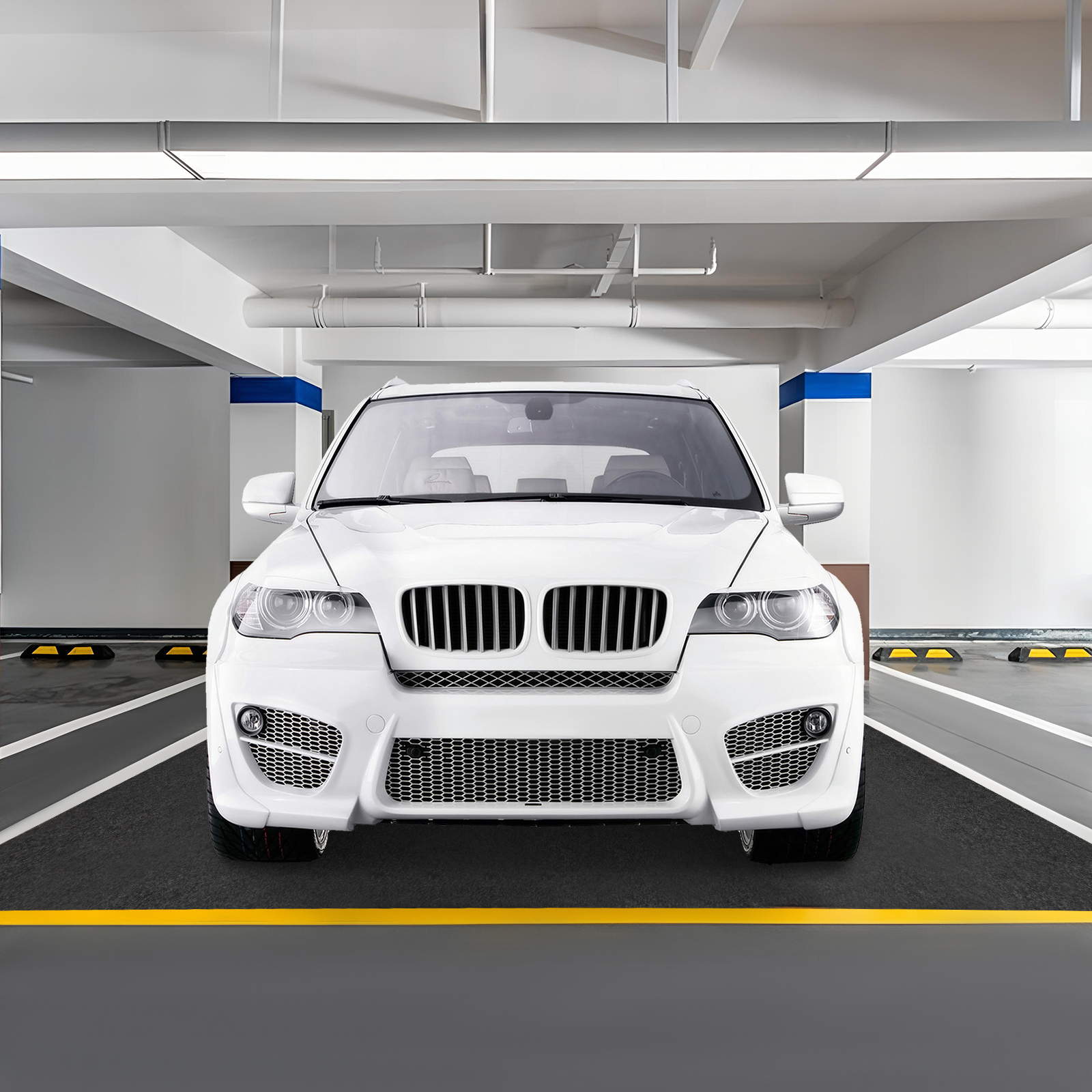 Image of Garage Floor Mat, Oil Spill Mat For Under Car, Absorbent, Washable And Reusable Flooring Rug
