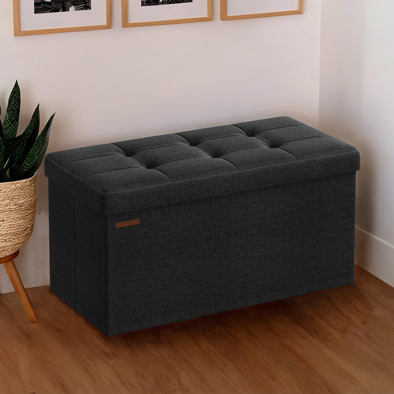 Storage Bench, 38 X 76 X 38 Cm, Seat Chest, Bed Bench, Storage Trunk, For Living Room, Bedroom, Hallway
