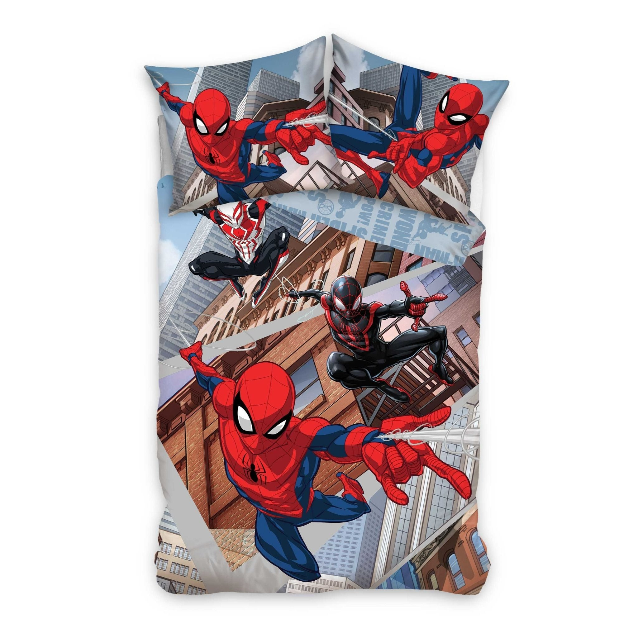 Spiderman Reversible Duvet Set Bed Sheet 135x200 Pillowcase 80x80 German Size 100%-man Boys' Bedding