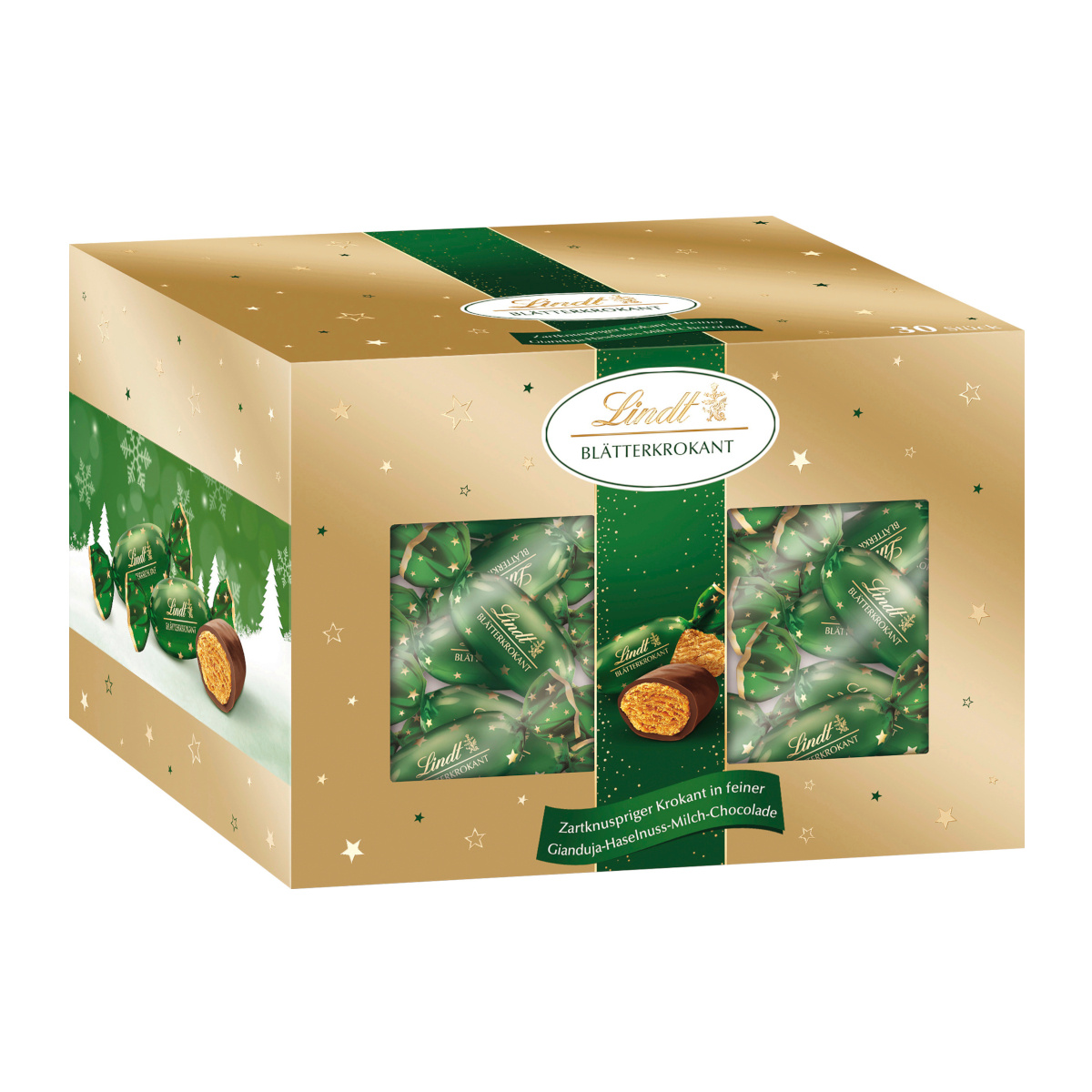 Image of Lindt Leaf-crisp Balls Christmas With Creamy Melt 450g