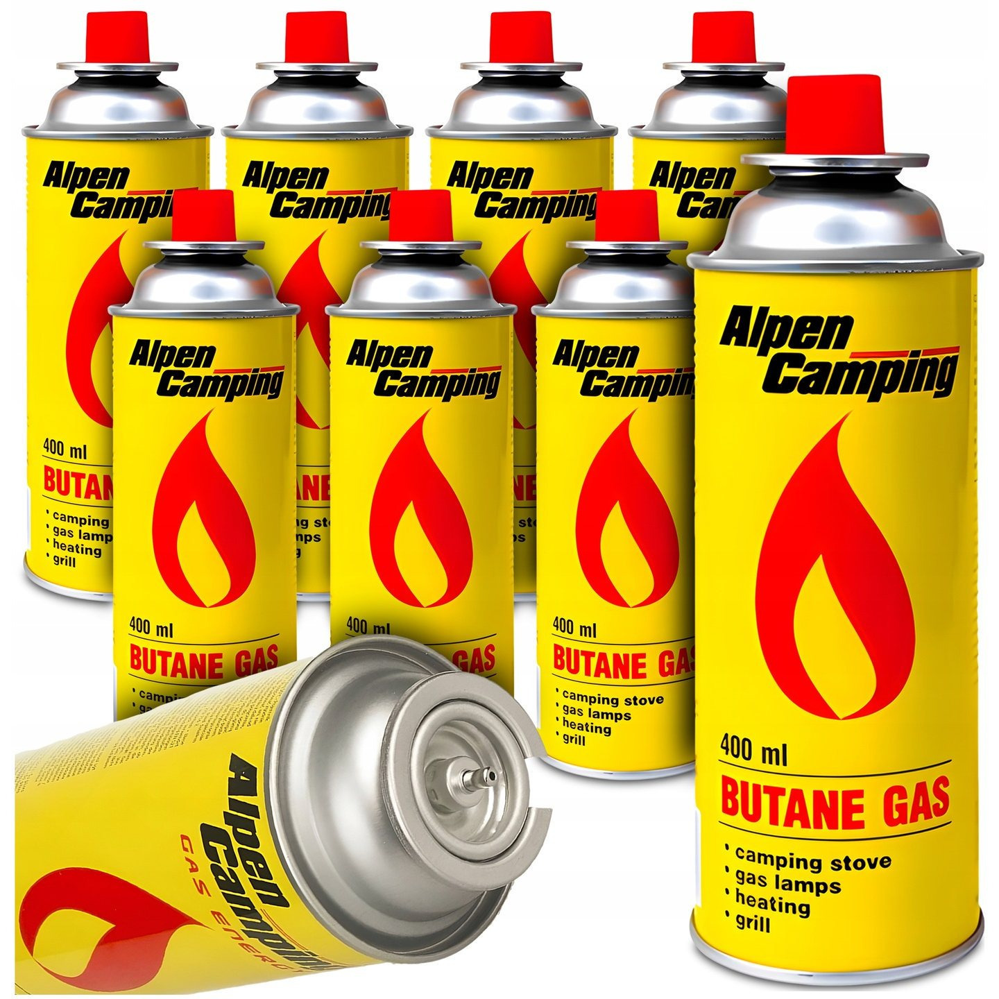 TEMU Camping Gas Cartridge Refill, 400ml Gas Stove Burner, 8-pack, High- Powerful Gas Cartridges For Camping Stoves, Brand: Camping