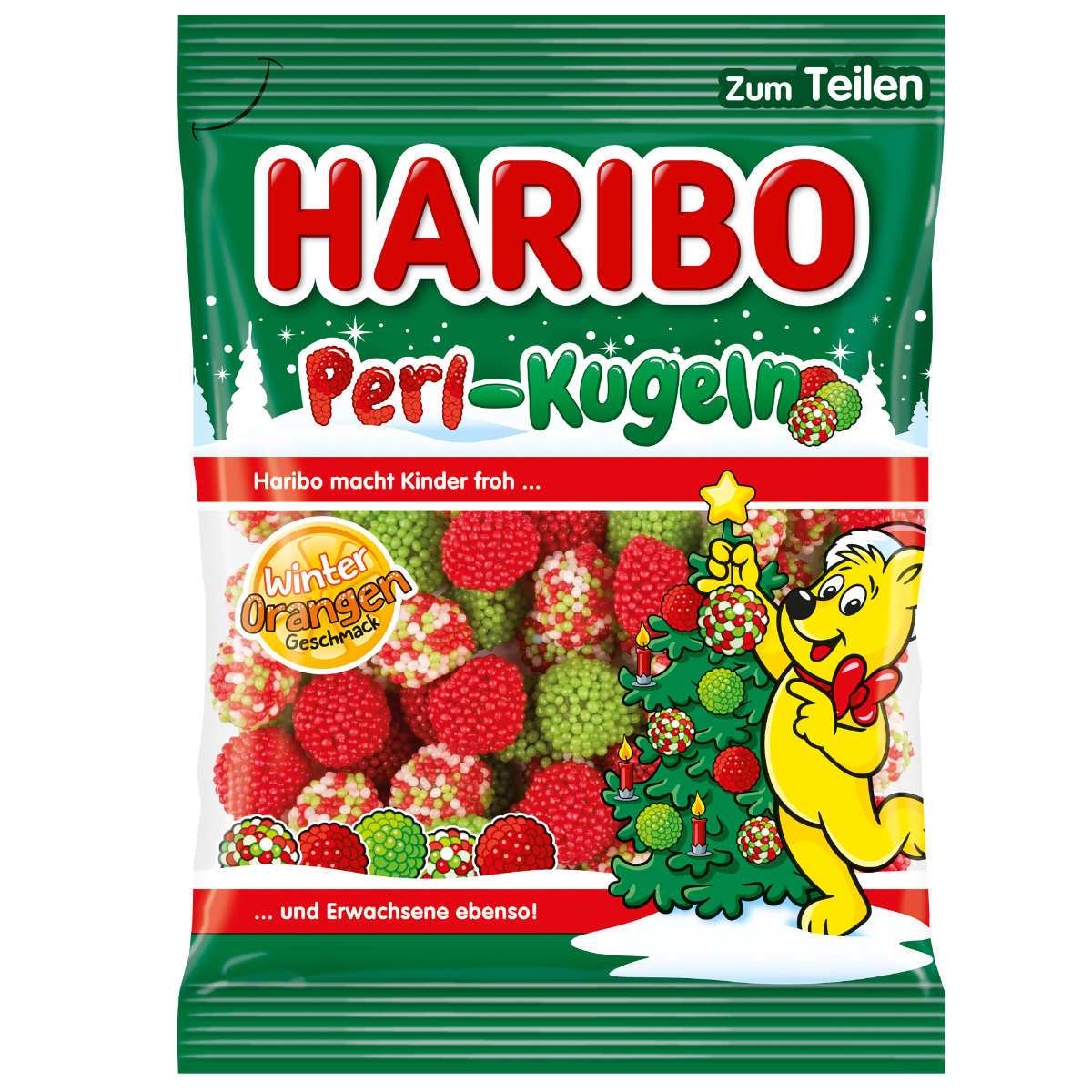 Image of Haribo Christmas Pearl Balls Bag Jelly With Nonpareille 200g