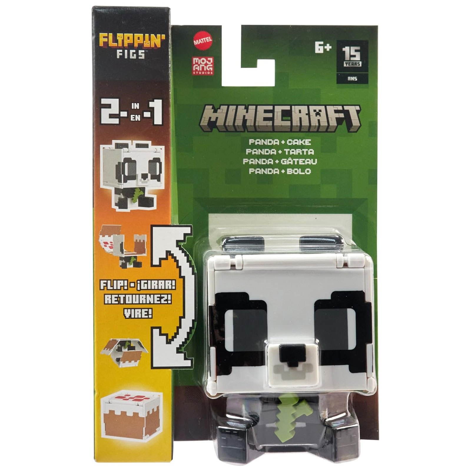 E-shop Mattel HTL48 - Minecraft - 2 in 1 Spielfigur: Panda & Kuchen
