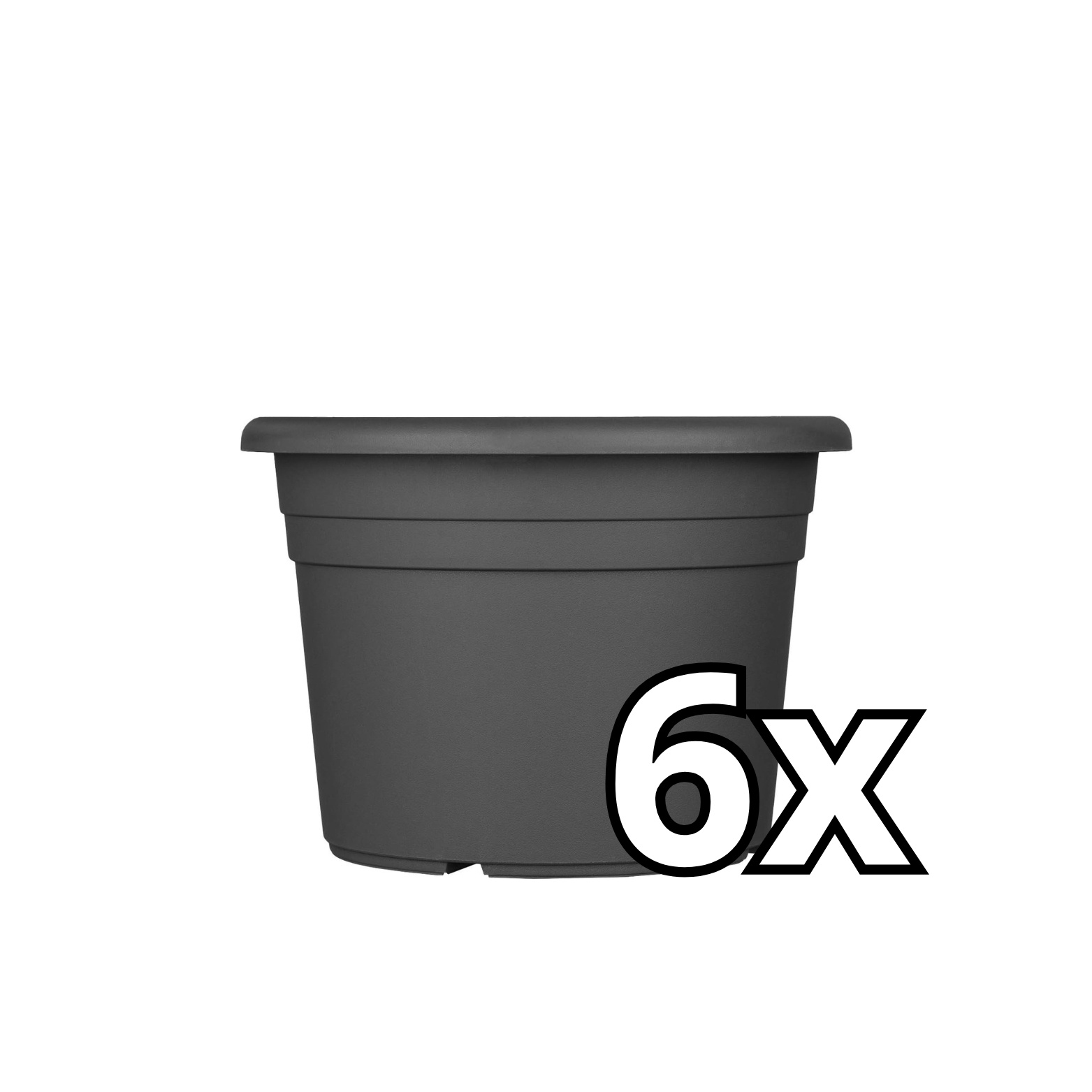 E-shop 6x Blumentopf a Ø 25 cm Pflanztopf Pflanzkübel aus Kunststoff