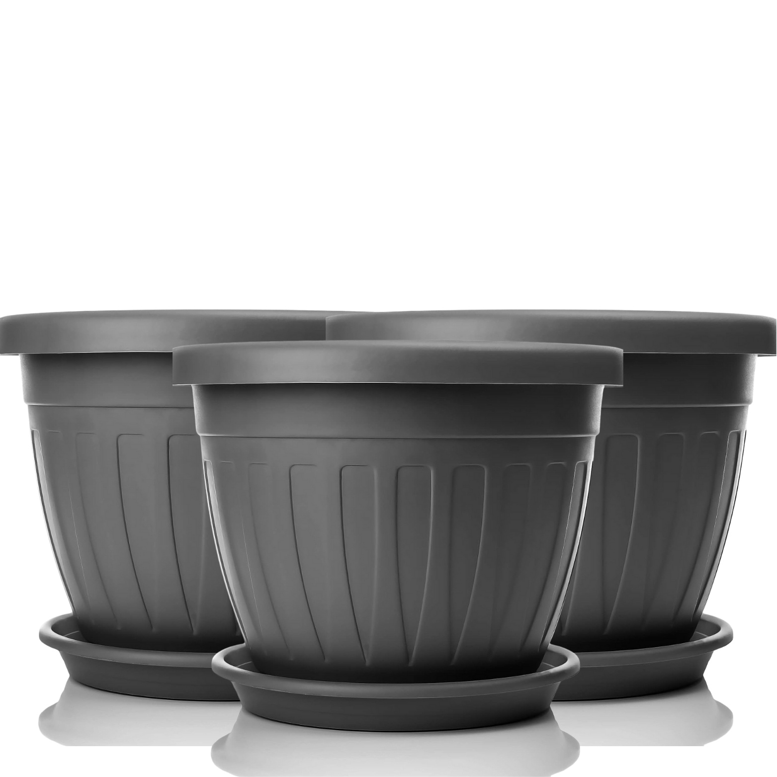 E-shop 3x Blumentopf mit Untersetzer a ø 33 cm