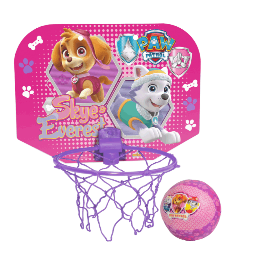 TEMU Mini Canasta de Baloncesto Infantil Skye y Everest con Pelota, Canasta para Puerta, Juego Deportivo para Niños y Niñas +3 Años