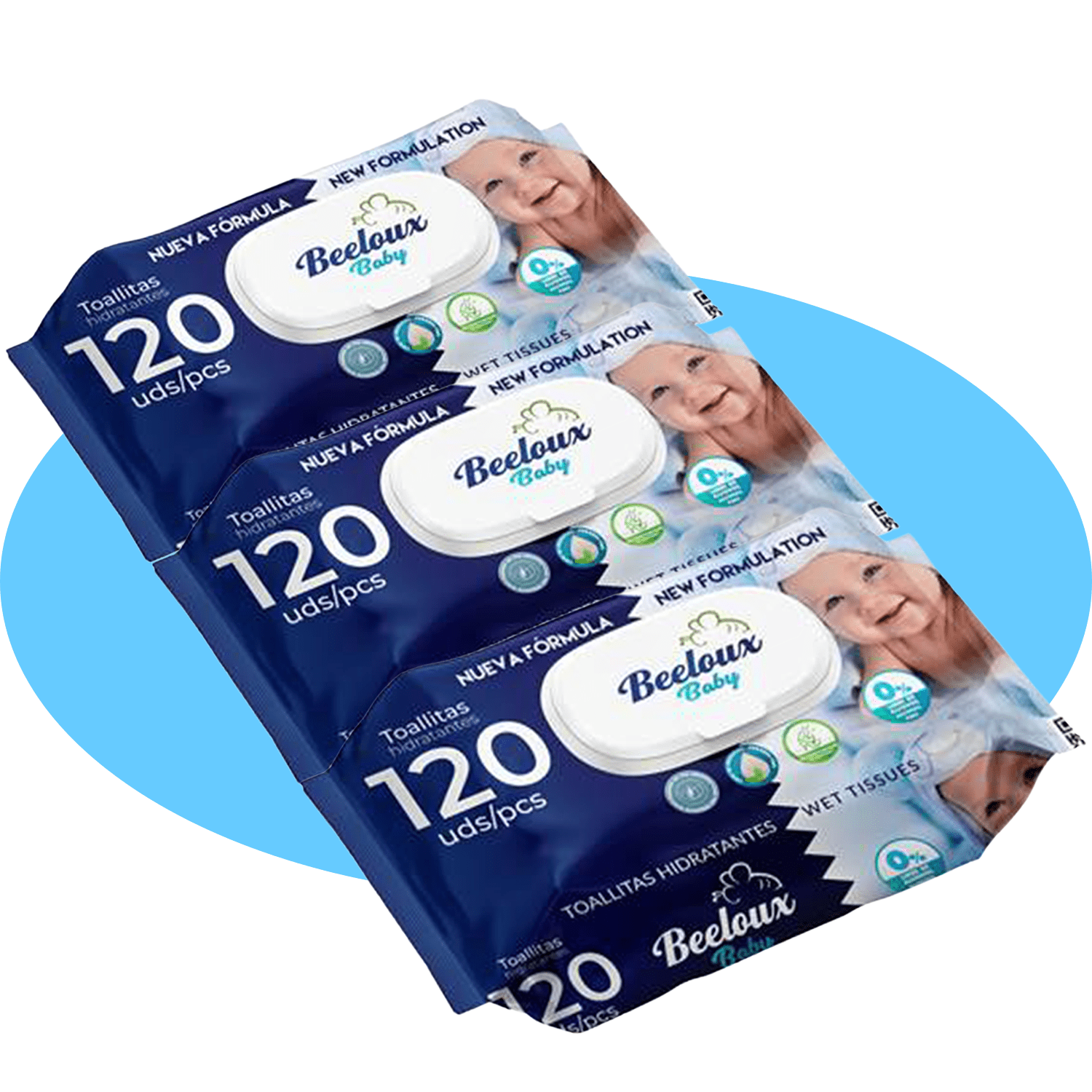 TEMU Toallitas Húmedas, Cuidado e Hidratación Profunda, Ultrasuaves ideales para Piel , Perfume , Packs de 3/6/9/12 Unidades, 360/720/1080/1440