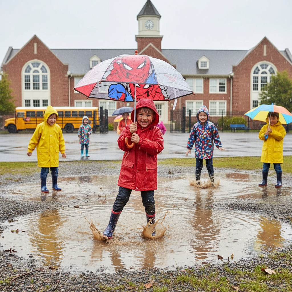 Doorzichtige spiderman paraplu voor kids