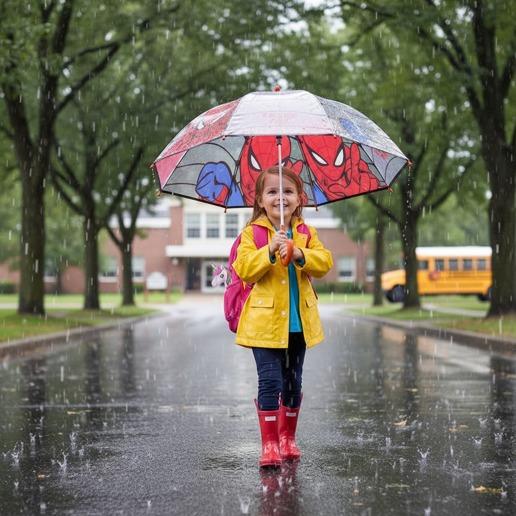 Doorzichtige spiderman paraplu voor kids
