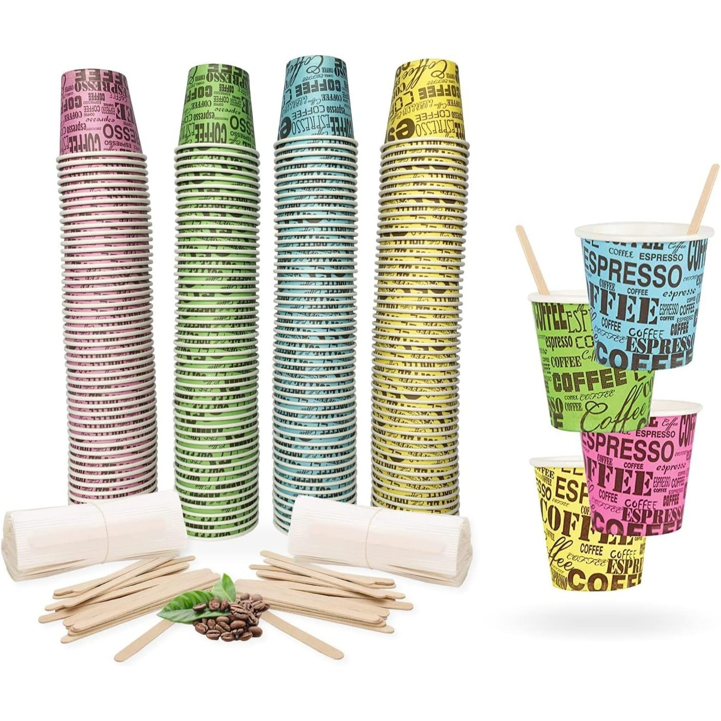 TEMU 1000 Coffee Shot Glasses + 1000 Stirrers