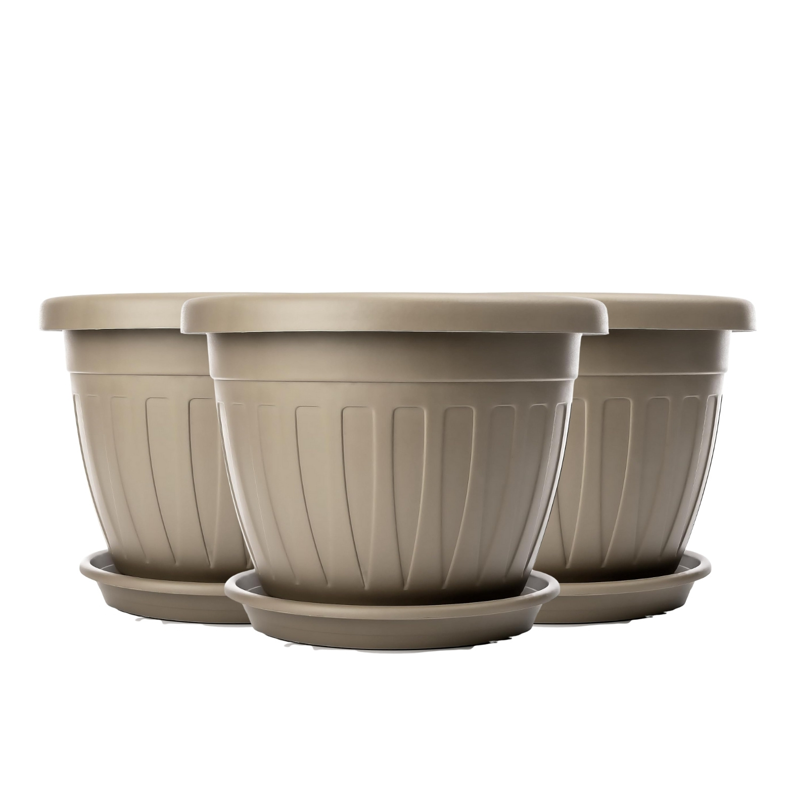 E-shop 3x Blumentopf mit Untersetzer a ø 50 cm