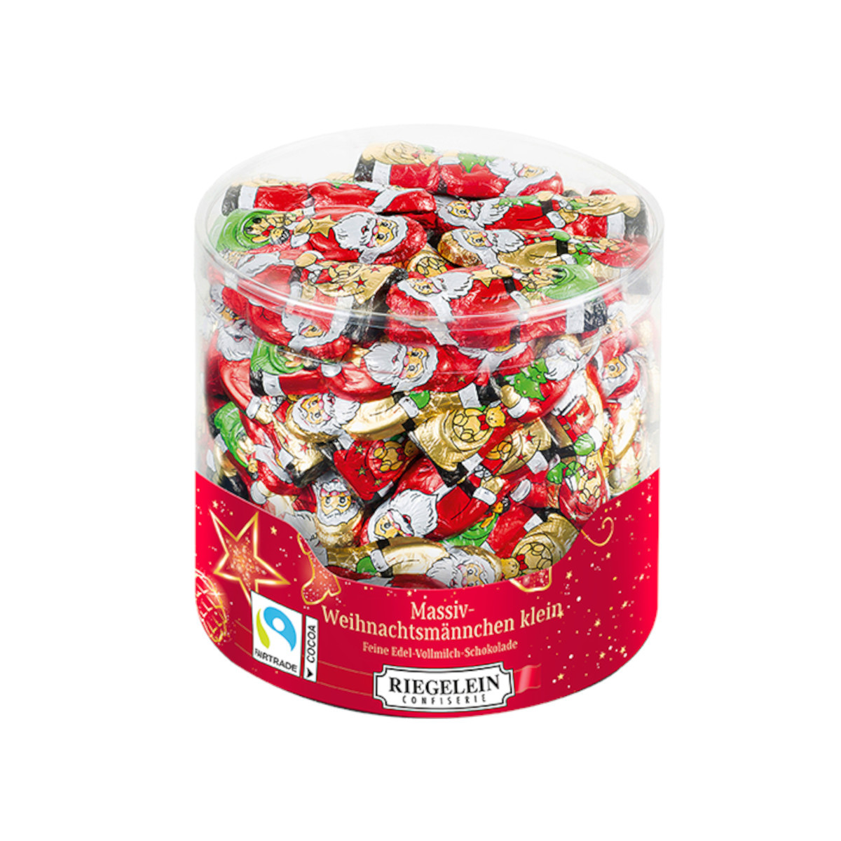 Image of Riegelein Hans & Son Ltd. & Co. Kg Riegelein Solid Christmas Small 7.5g Per Piece Round Tin 525g