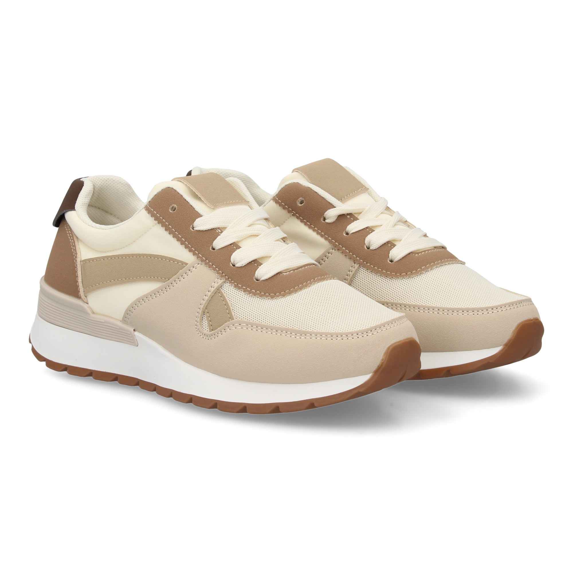 Image of Sports Shoes With Design And Breathable Mesh On The Toe. Lightweight Sole With Cushioning, Lace-up Closure. Ideal For Women, Daily Use.