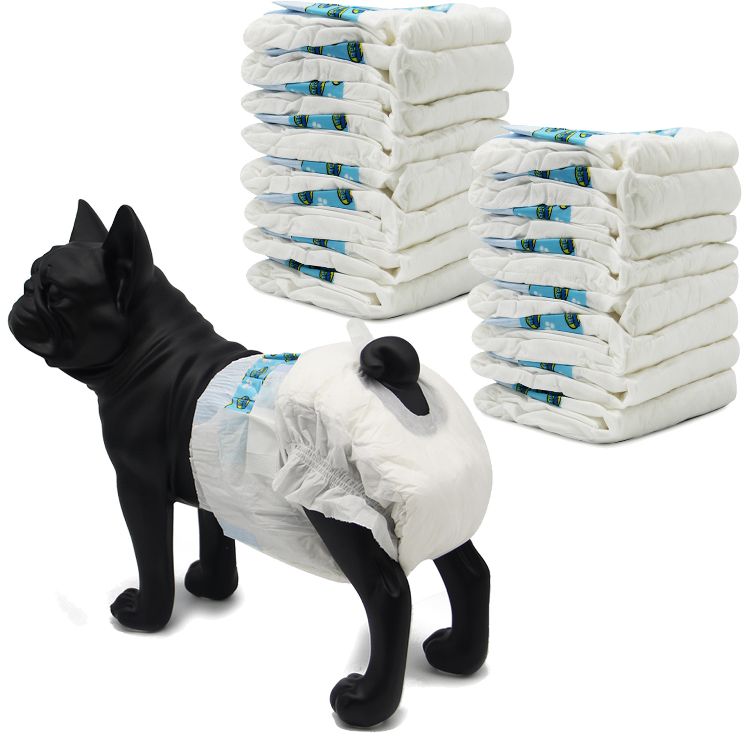 TEMU 16 Pcs Pañal para Perro Sanitarios Mascotas Desechables Hembra Cachorro ​Entrenamiento Súper Absorbente Braguita Higiénica 5 Tamaños Elegir
