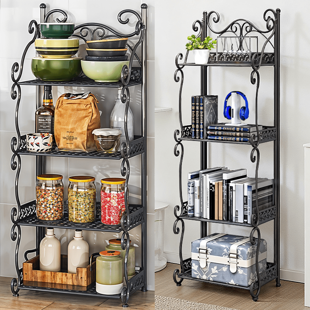 TEMU 4 Tier Upgraded Slim Metal Ladder Shelf Bathroom Storage Shelving Unit Bookshelf Home Kitchen Tidy Organizer Caddy Holder Display Rack Flower