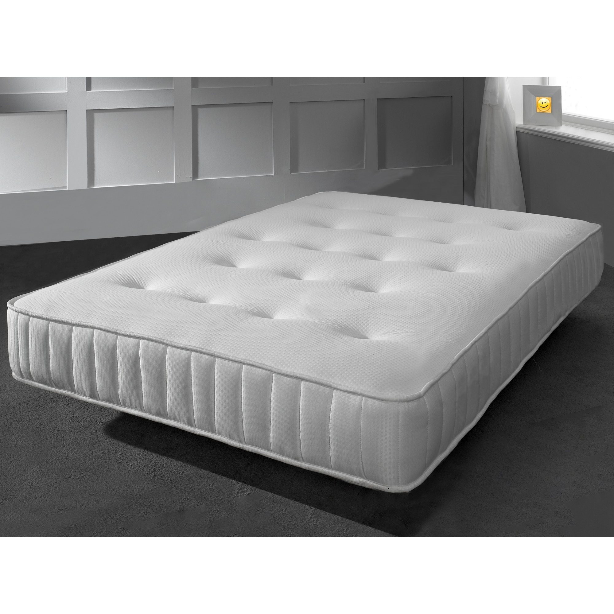 TEMU Tufted Castled Hybrid 20cm Foam And Open Coil Spring Mattress
